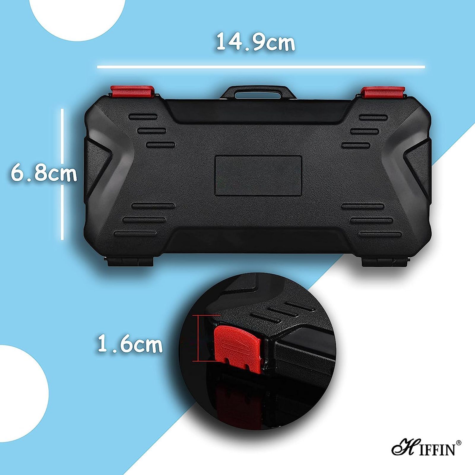 HIFFIN ABS Camera Memory Card Case For Sandisk Transcend Lexar Kingston (36 Slots, KH15, Black)_6