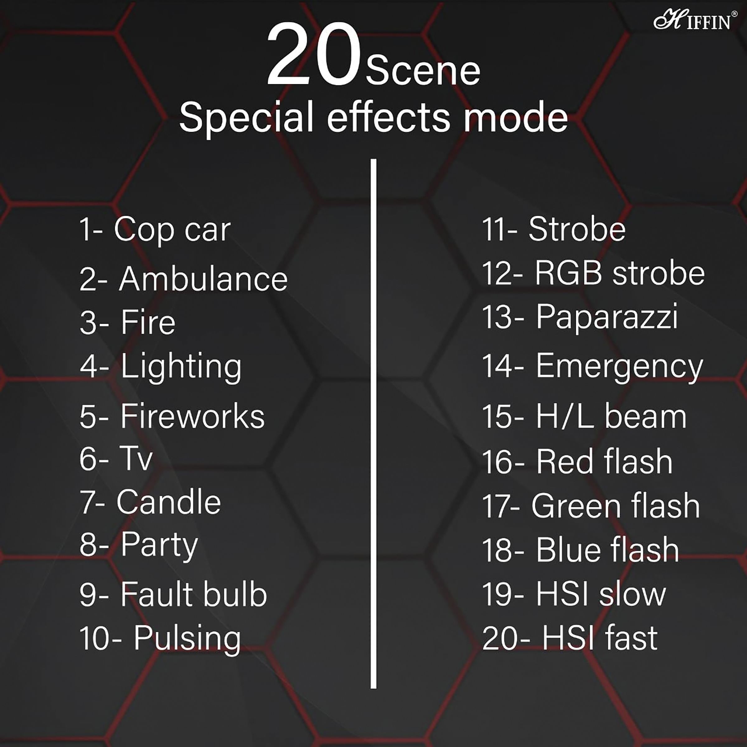 HIFFIN HF196 Video Light with Adjustable Stand for Vlogging (20 Lighting Effect Modes) HIFFIN HF196 Video Light with Adjustable Stand for Vlogging (20 Lighting Effect Modes)_7