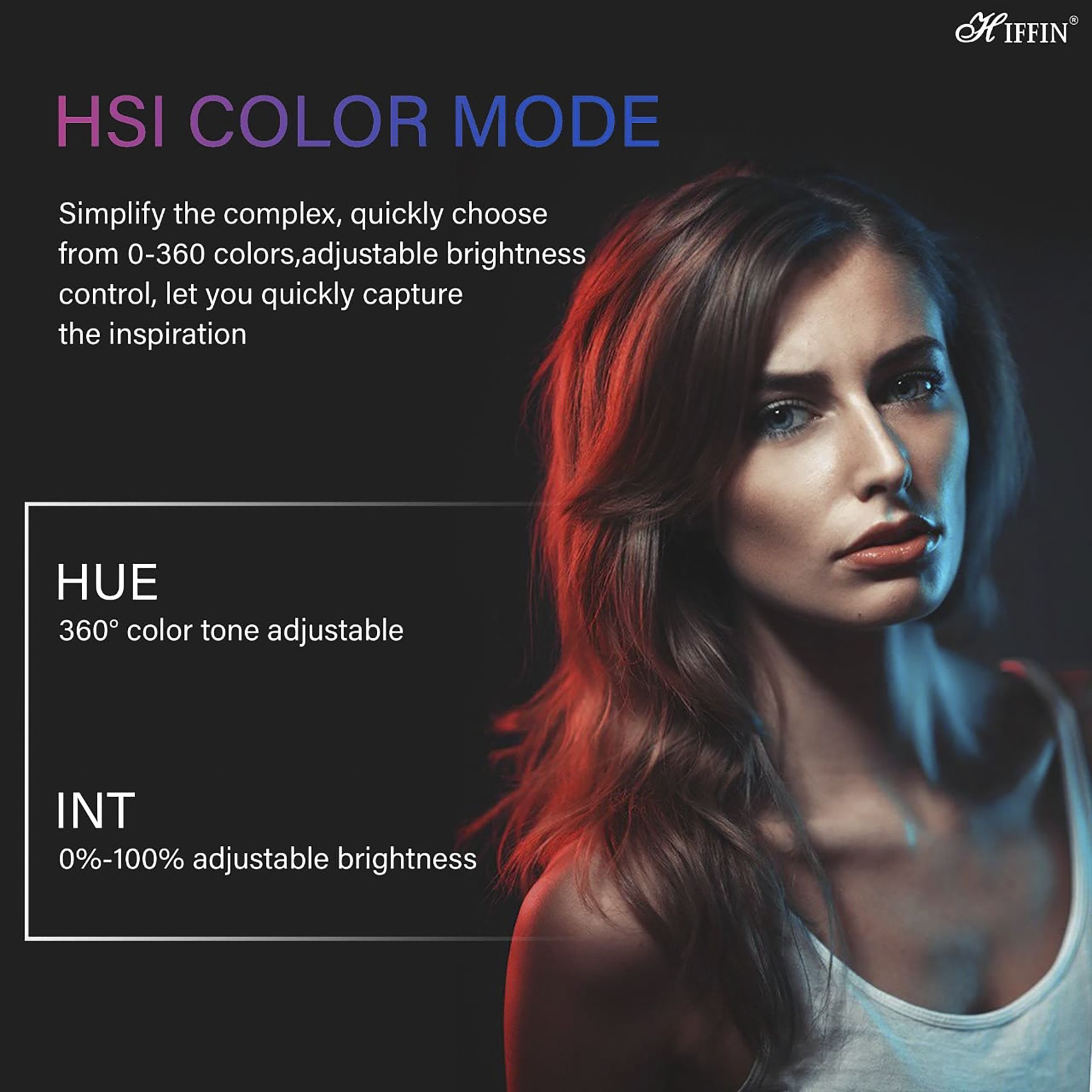 HIFFIN HF196 Video Light with Adjustable Stand for Vlogging (20 Lighting Effect Modes) HIFFIN HF196 Video Light with Adjustable Stand for Vlogging (20 Lighting Effect Modes)_9