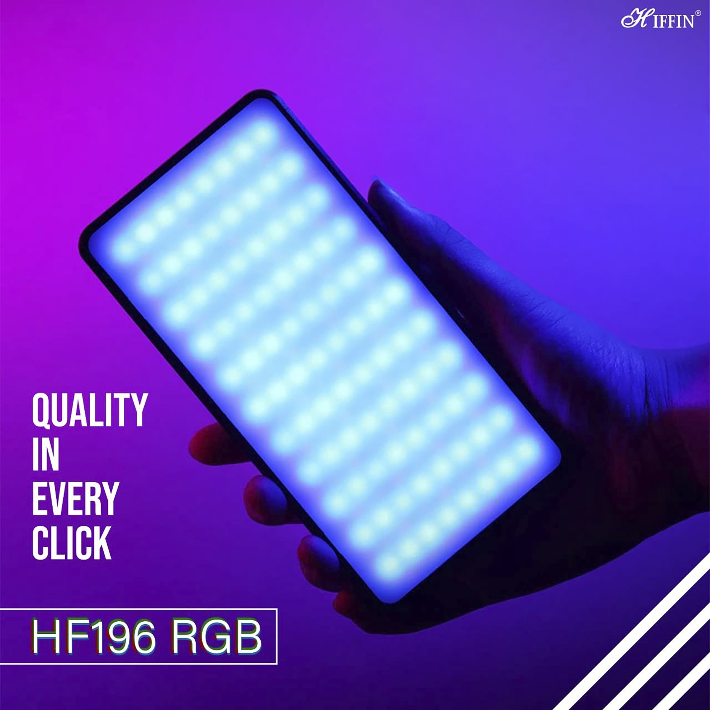 HIFFIN HF196 Video Light with Adjustable Stand for Vlogging (20 Lighting Effect Modes) HIFFIN HF196 Video Light with Adjustable Stand for Vlogging (20 Lighting Effect Modes)_10