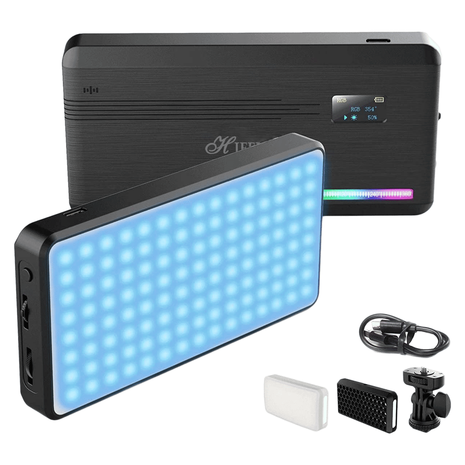 HIFFIN HF196 Video Light with Adjustable Stand for Vlogging (20 Lighting Effect Modes) HIFFIN HF196 Video Light with Adjustable Stand for Vlogging (20 Lighting Effect Modes)_5