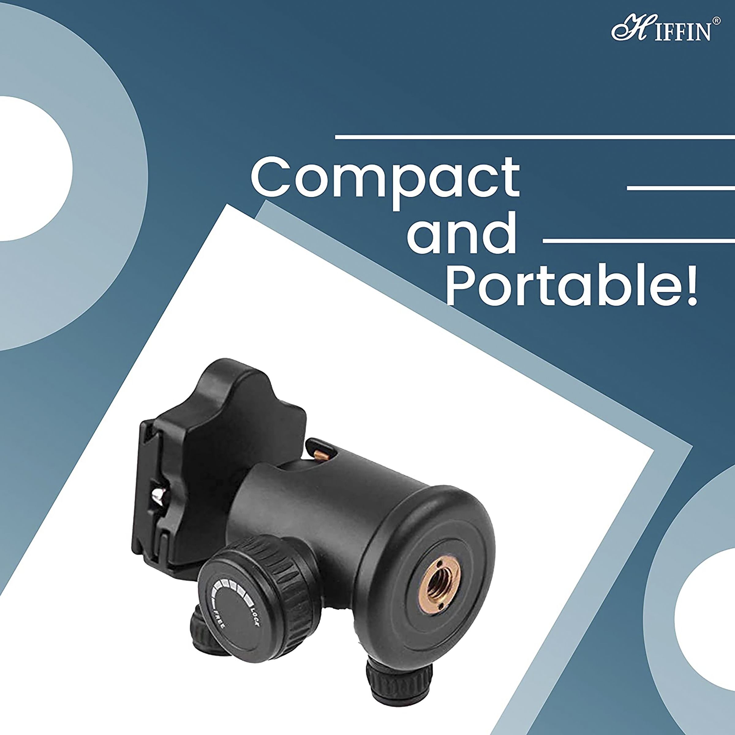 HIFFIN Professional Tripod Mount for Camera (360 Degree Rotation, Black)_7