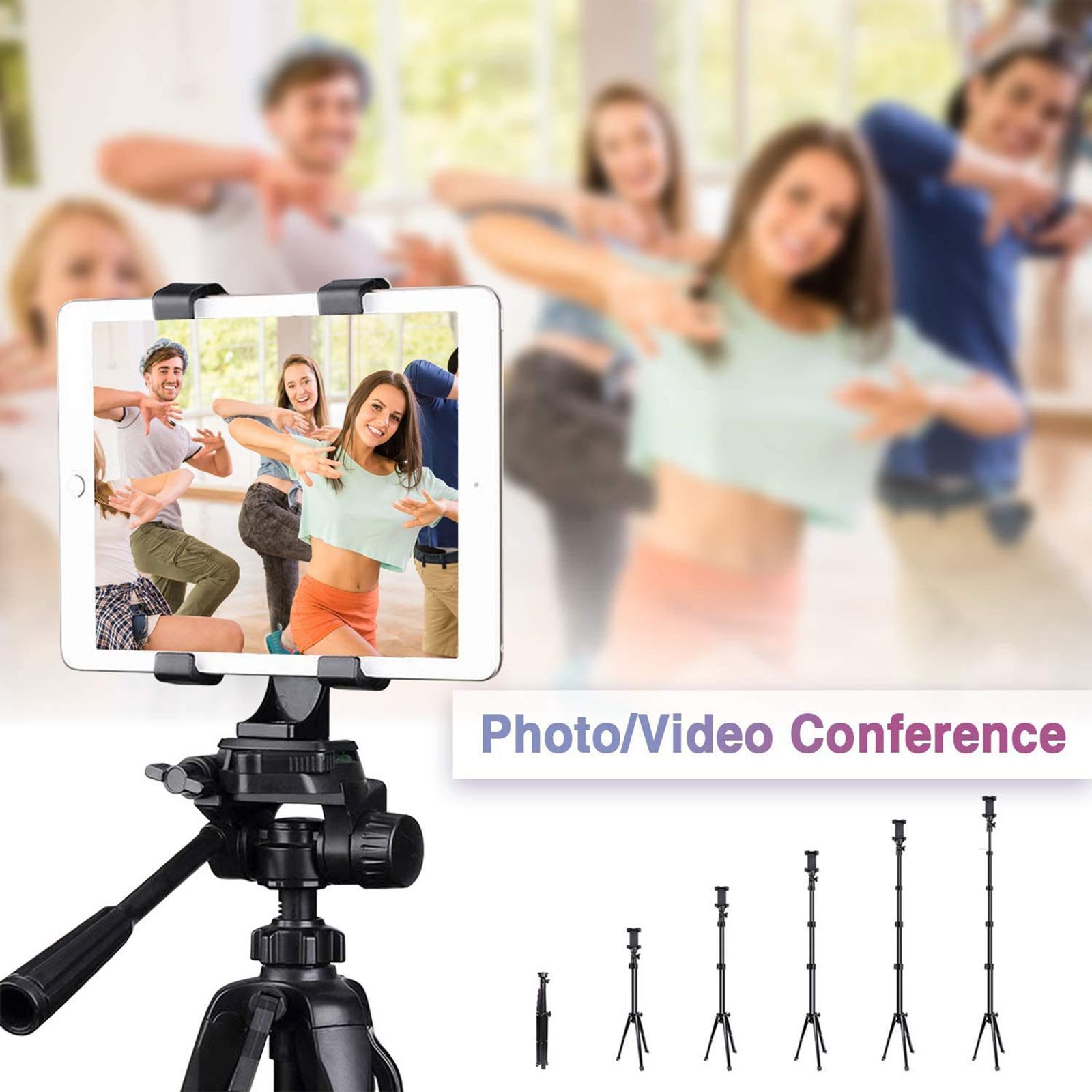 HIFFIN Tripod Mount for Tablet (360 Degree Rotation, Black)_3