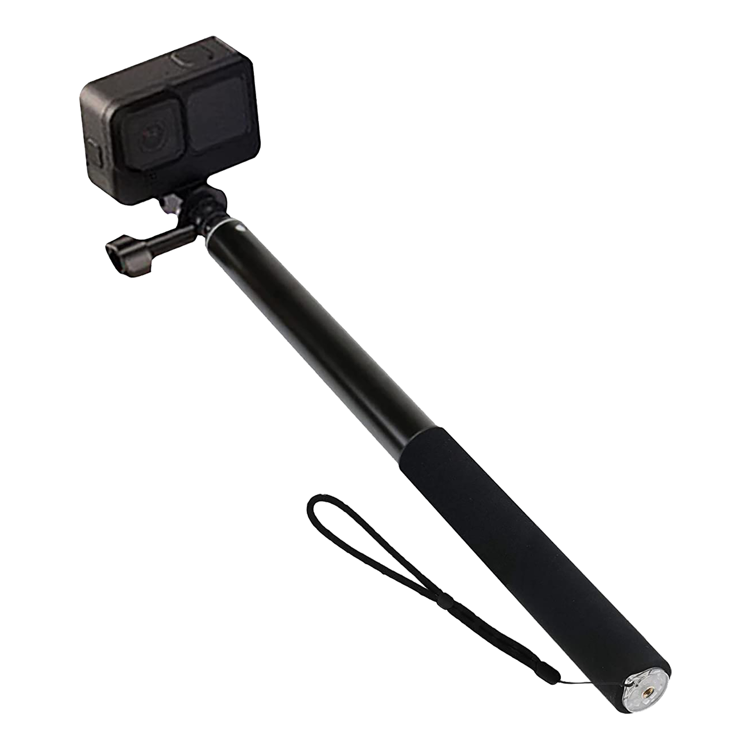 HIFFIN 300cm Adjustable Selfie Stick for Mobile and Camera (360 Degree Rotation, Black)_3