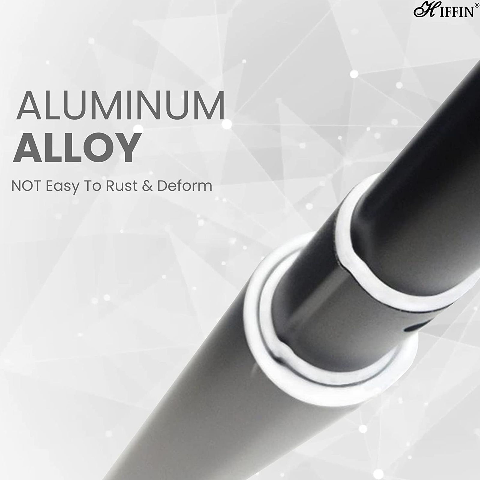 HIFFIN 300cm Adjustable Selfie Stick for Mobile and Camera (360 Degree Rotation, Black)_4