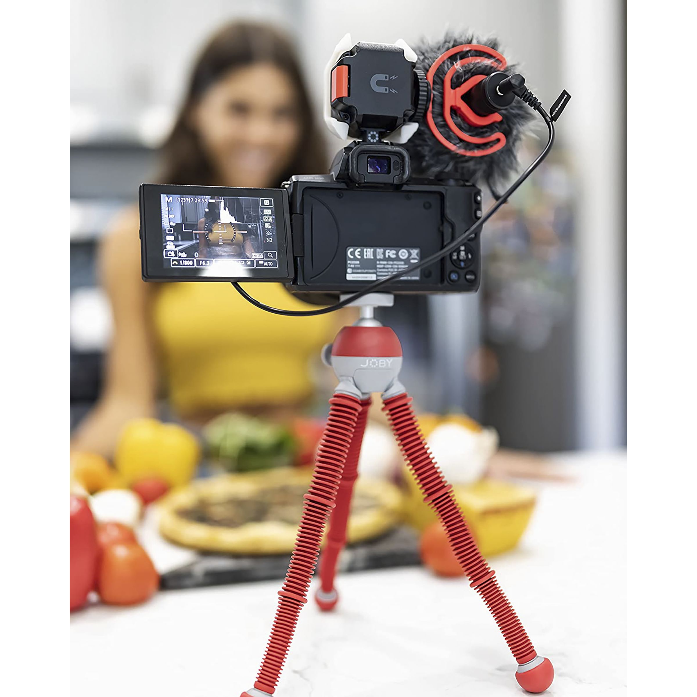 JOBY PodZilla 25cm Adjustable Tripod for Mobile and Camera (360 Degree GripTight, Red)_7