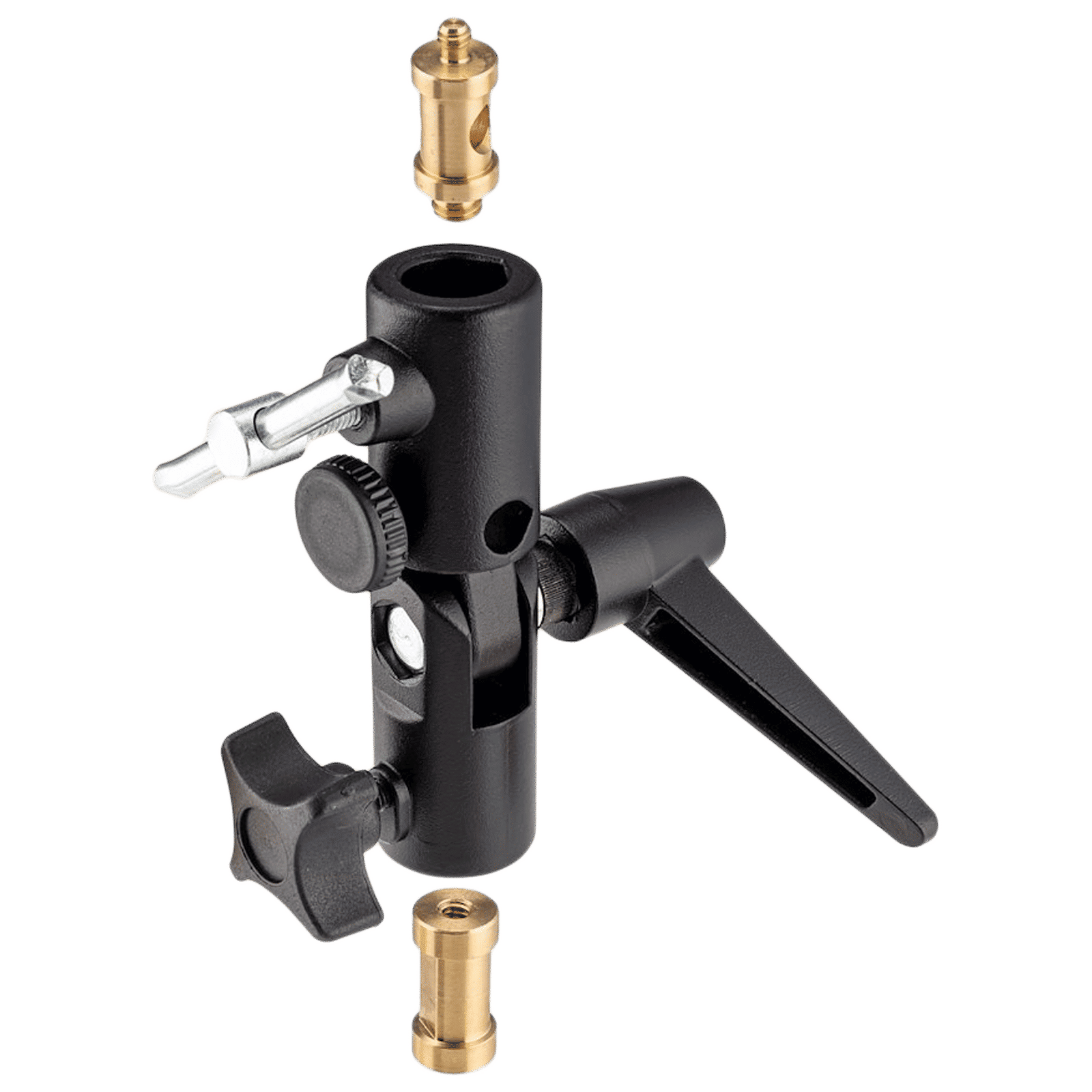 Manfrotto Lite-Tite Aluminum Umbrella Adapter For Lightning Kit (Full Rotation Swivel Head, Black)_2