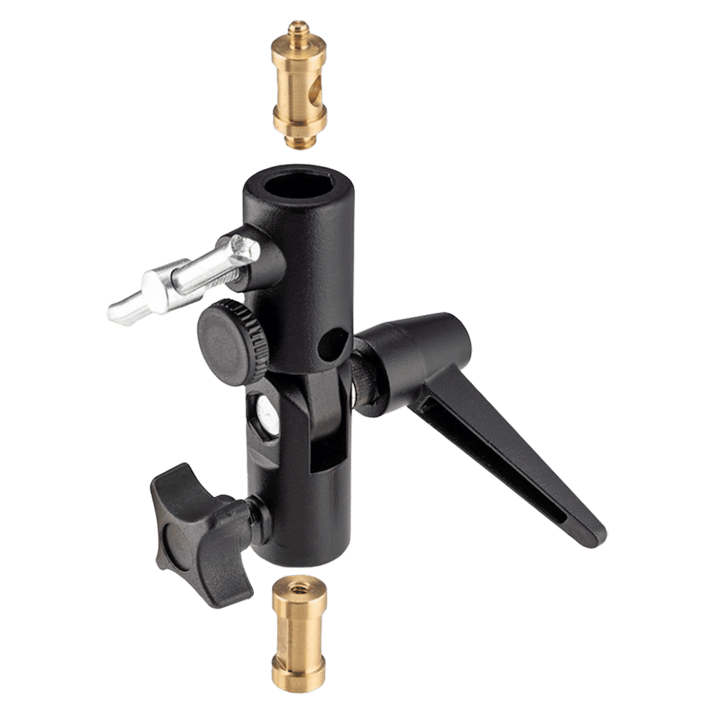 Manfrotto Lite-Tite Aluminum Umbrella Adapter For Lightning Kit (Full Rotation Swivel Head, Black)_5