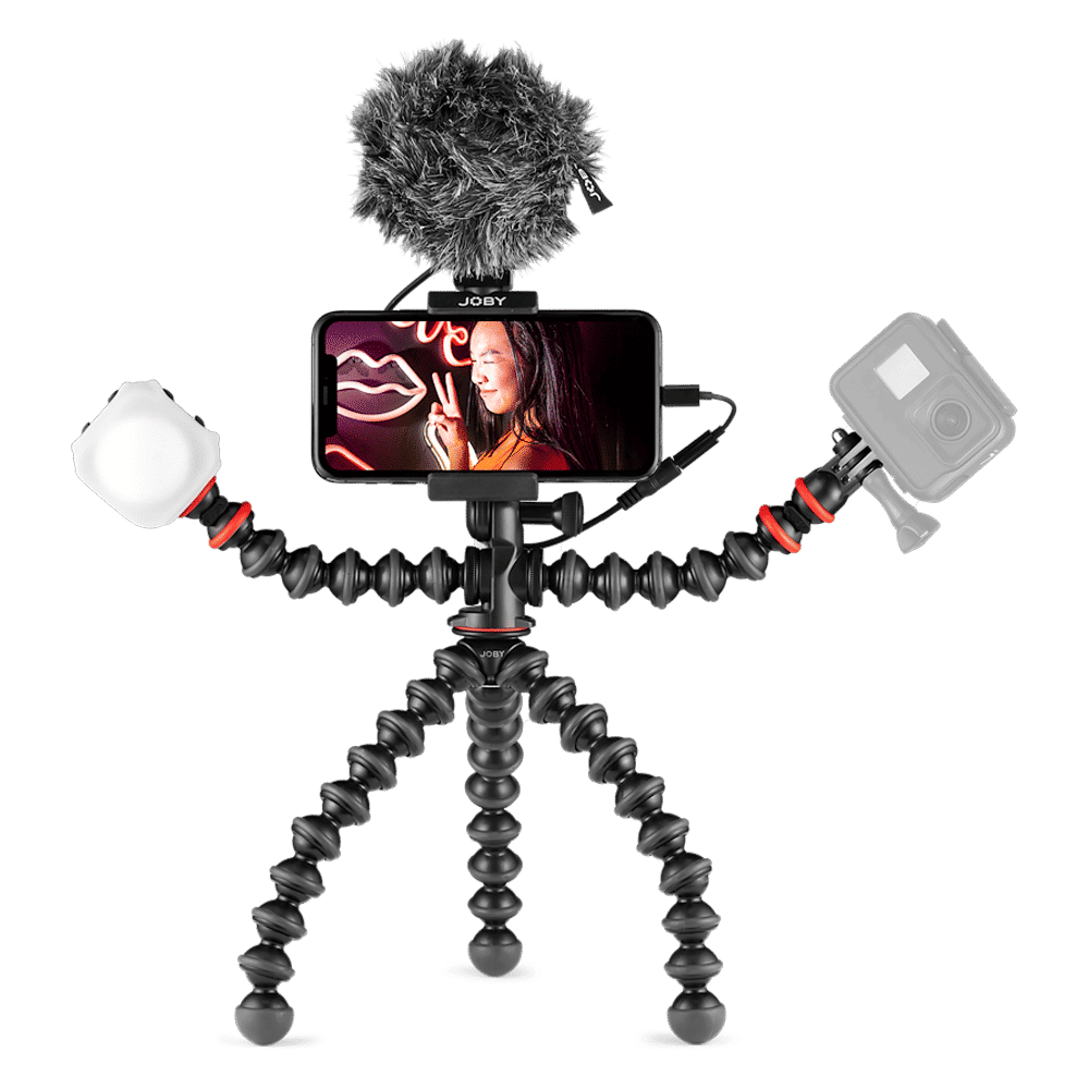 JOBY GorillaPod 33cm Adjustable Tripod for Mobile and Camera with Mic (Flexible Legs, Black)_1