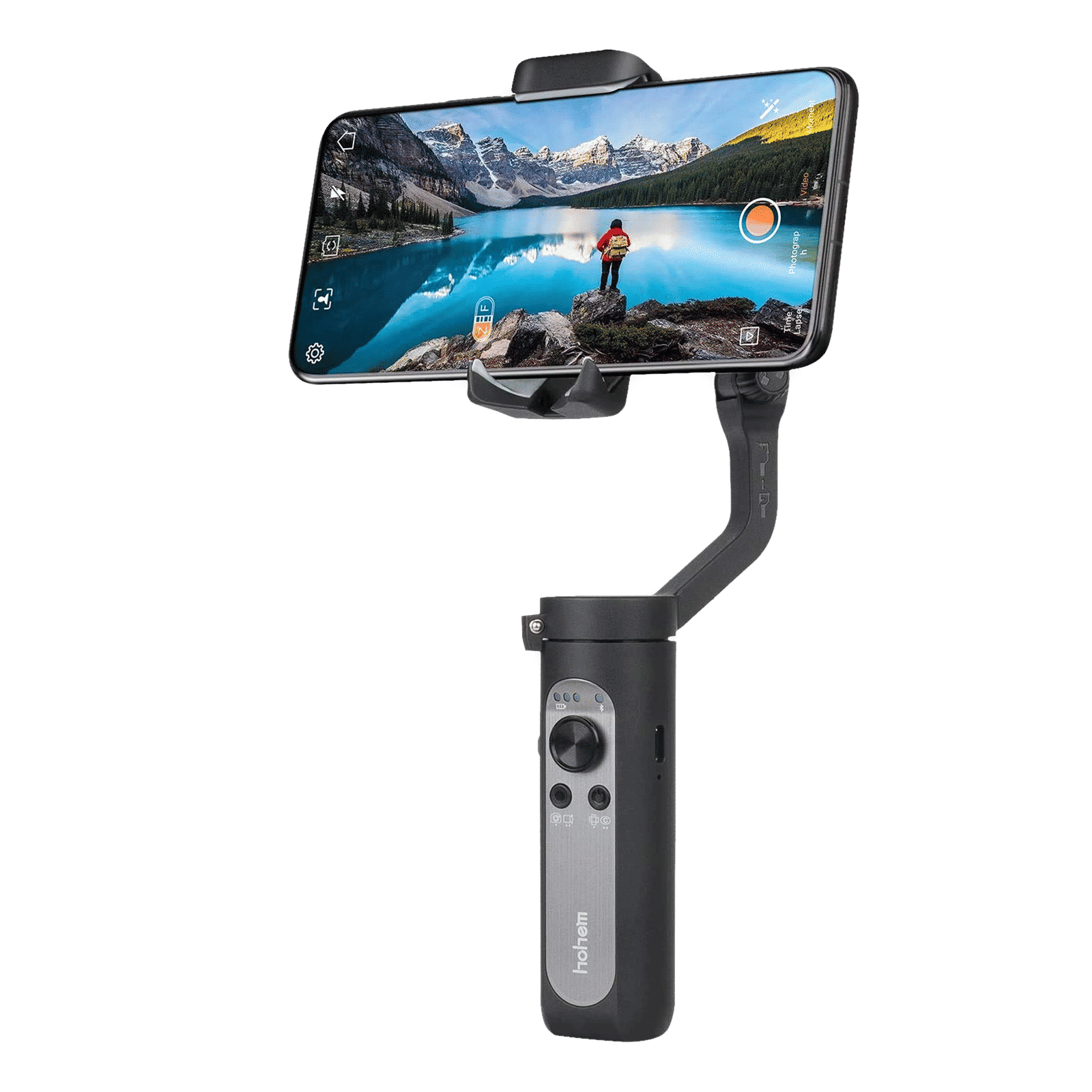 Hohem iSteady X 3-Axis Gimbal for Mobile (iSteady 3.0 Stabilization, Black)_1