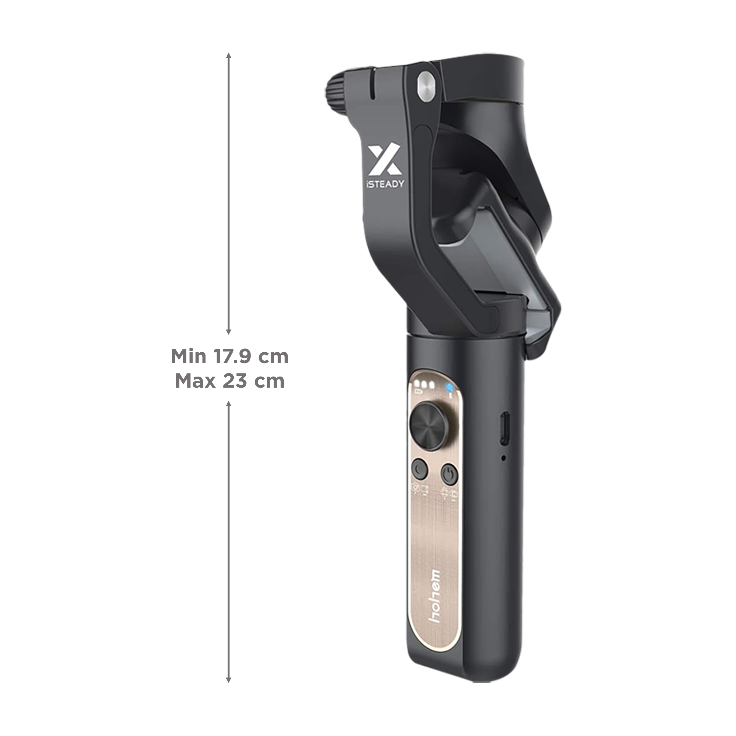 Hohem iSteady X 3-Axis Gimbal for Mobile (iSteady 3.0 Stabilization, Black)_3