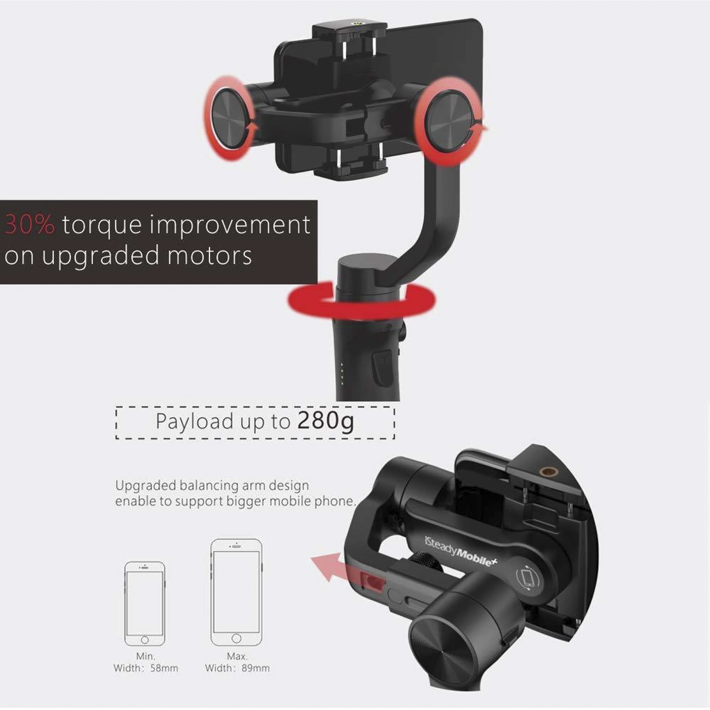 Hohem iSteady Mobile+ 3-Axis Gimbal for Mobile (iSteady 6.0, Black)_11