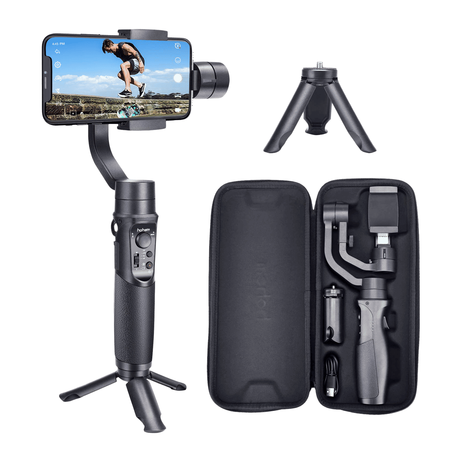 Hohem iSteady Mobile+ 3-Axis Gimbal for Mobile (iSteady 6.0, Black)_5