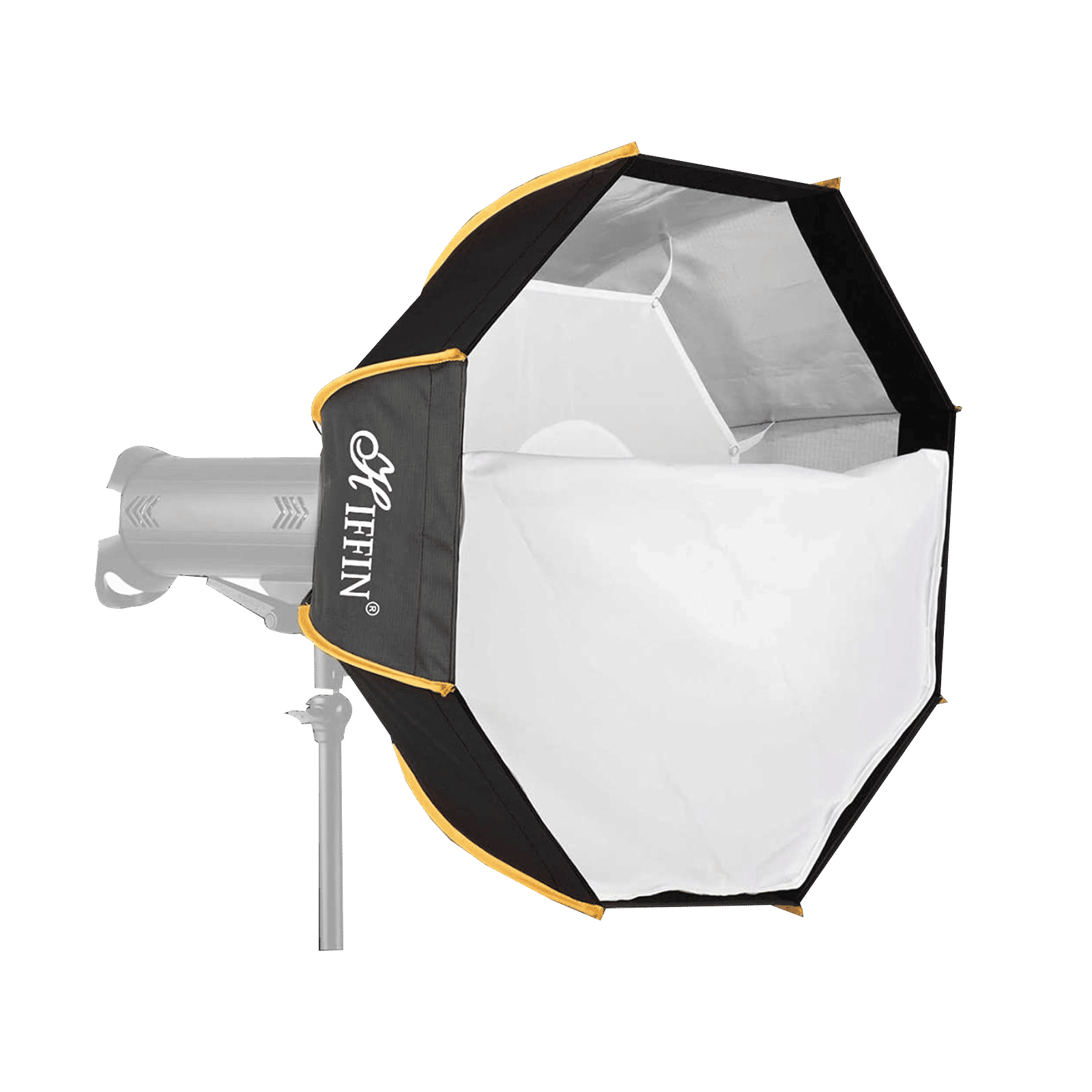HIFFIN Softbox with Metal Bracket, Diffuser Sheets & Carry Case for Photography & Interviews (Foldable Umbrella Design)_1