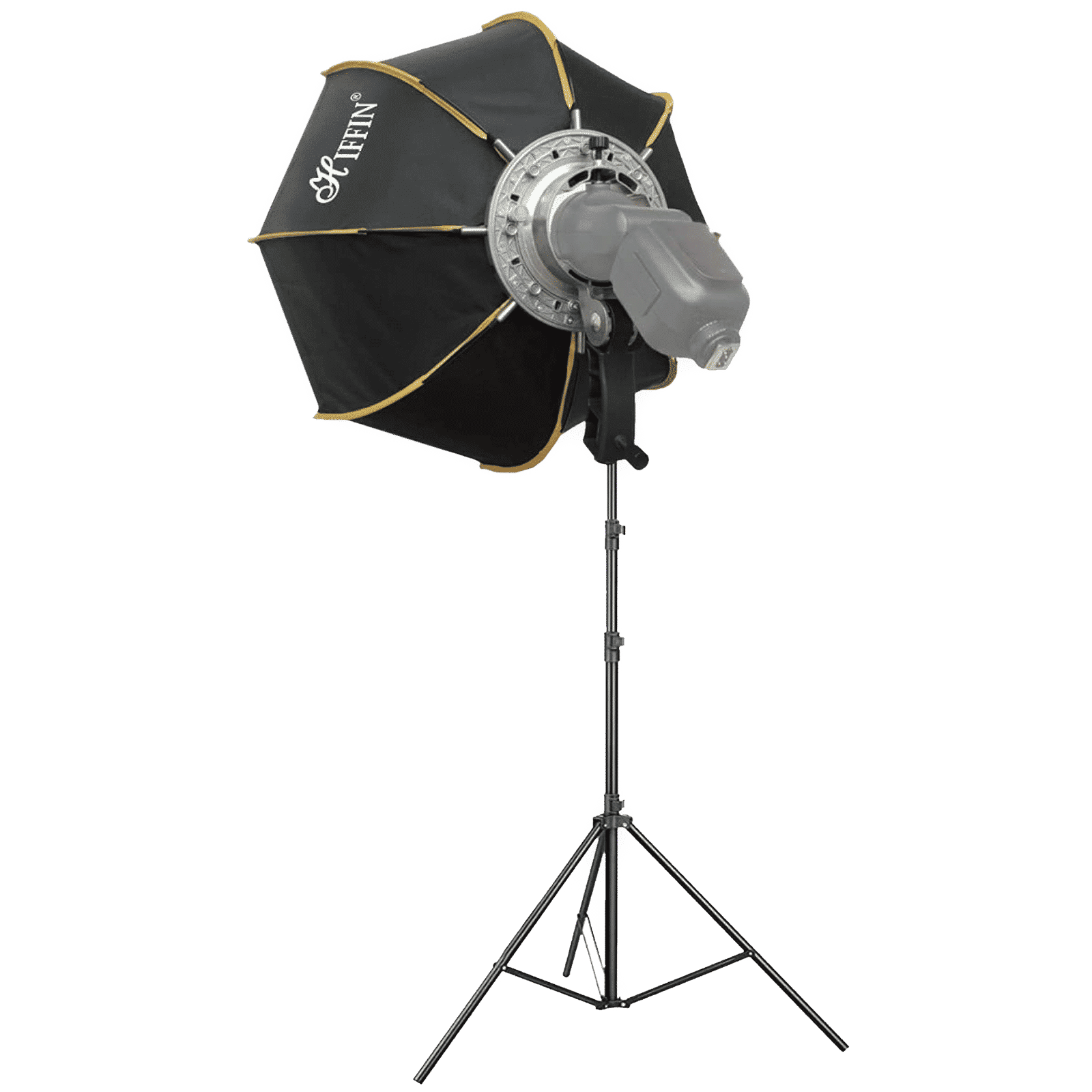 HIFFIN Softbox with Metal Bracket, Diffuser Sheets & Carry Case for Photography & Interviews (Foldable Umbrella Design)_3
