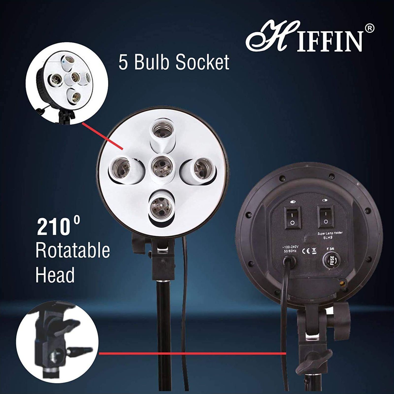 HIFFIN Softbox Kit with Bag for YouTube, Product Photography & Videography (5 Bulb Socket)_5