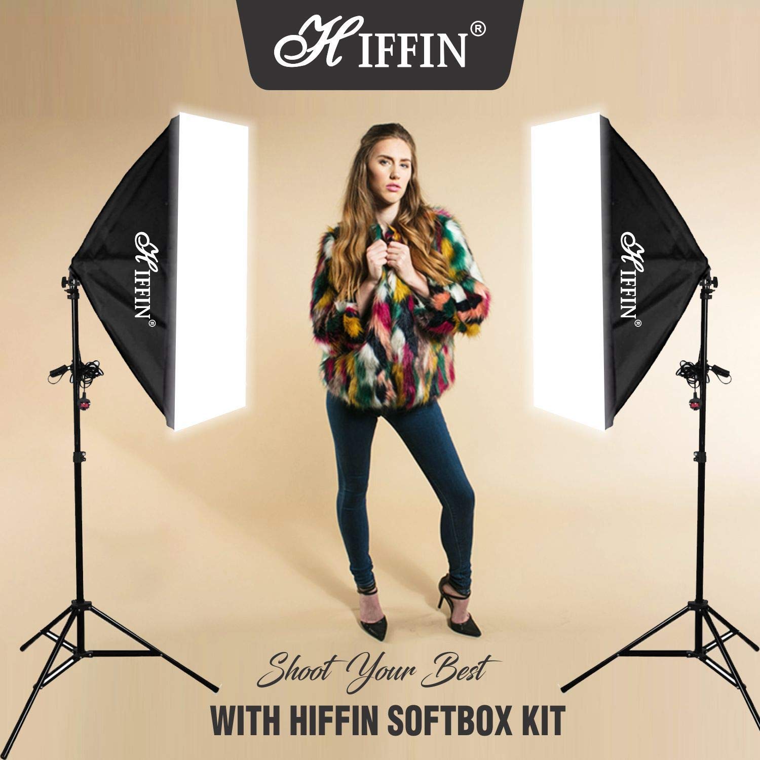 HIFFIN Softbox Kit with Bag for YouTube, Product Photography & Videography (5 Bulb Socket)_7