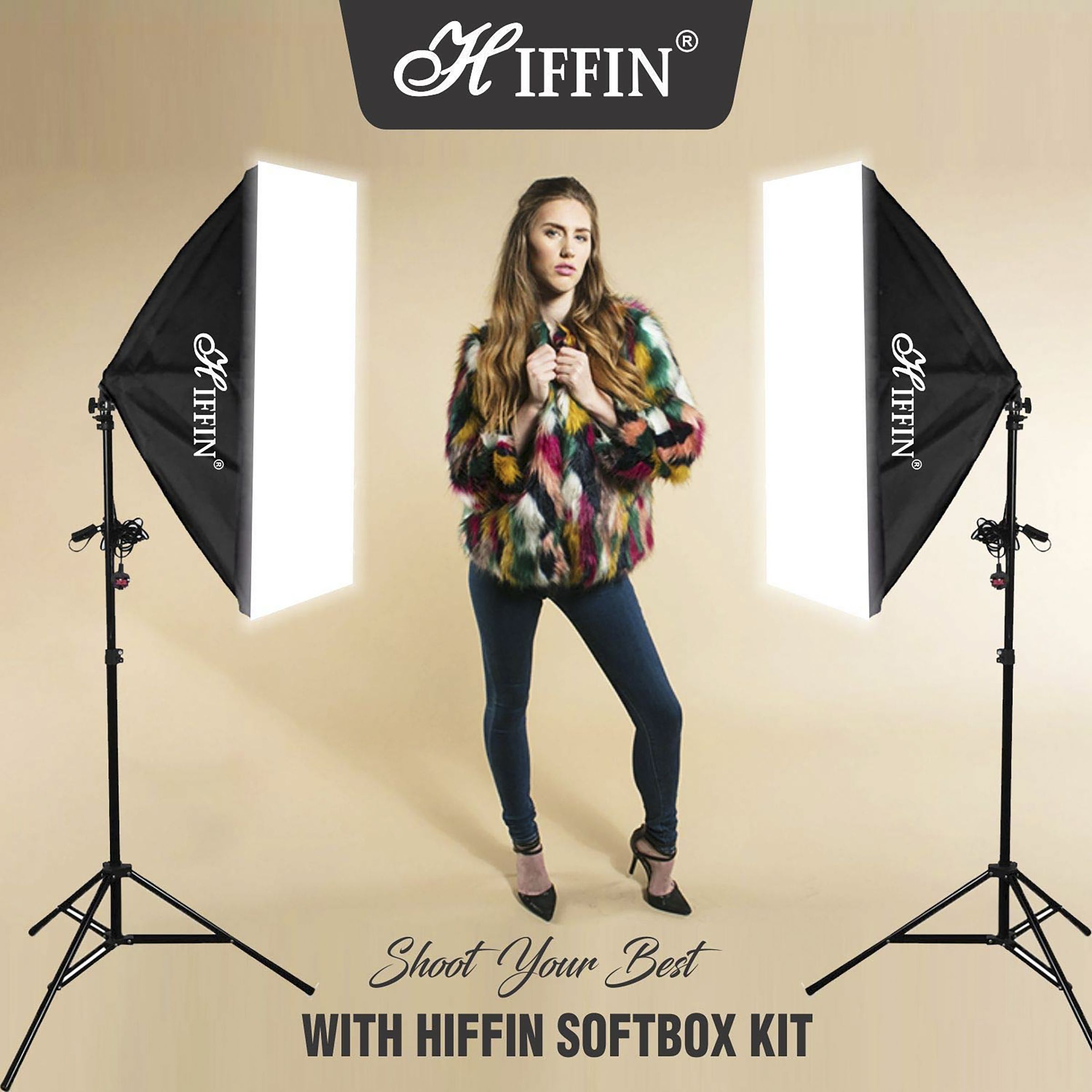 HIFFIN Softbox Kit with Bag for YouTube, Product Photography & Videography (5 Bulb Socket)_8