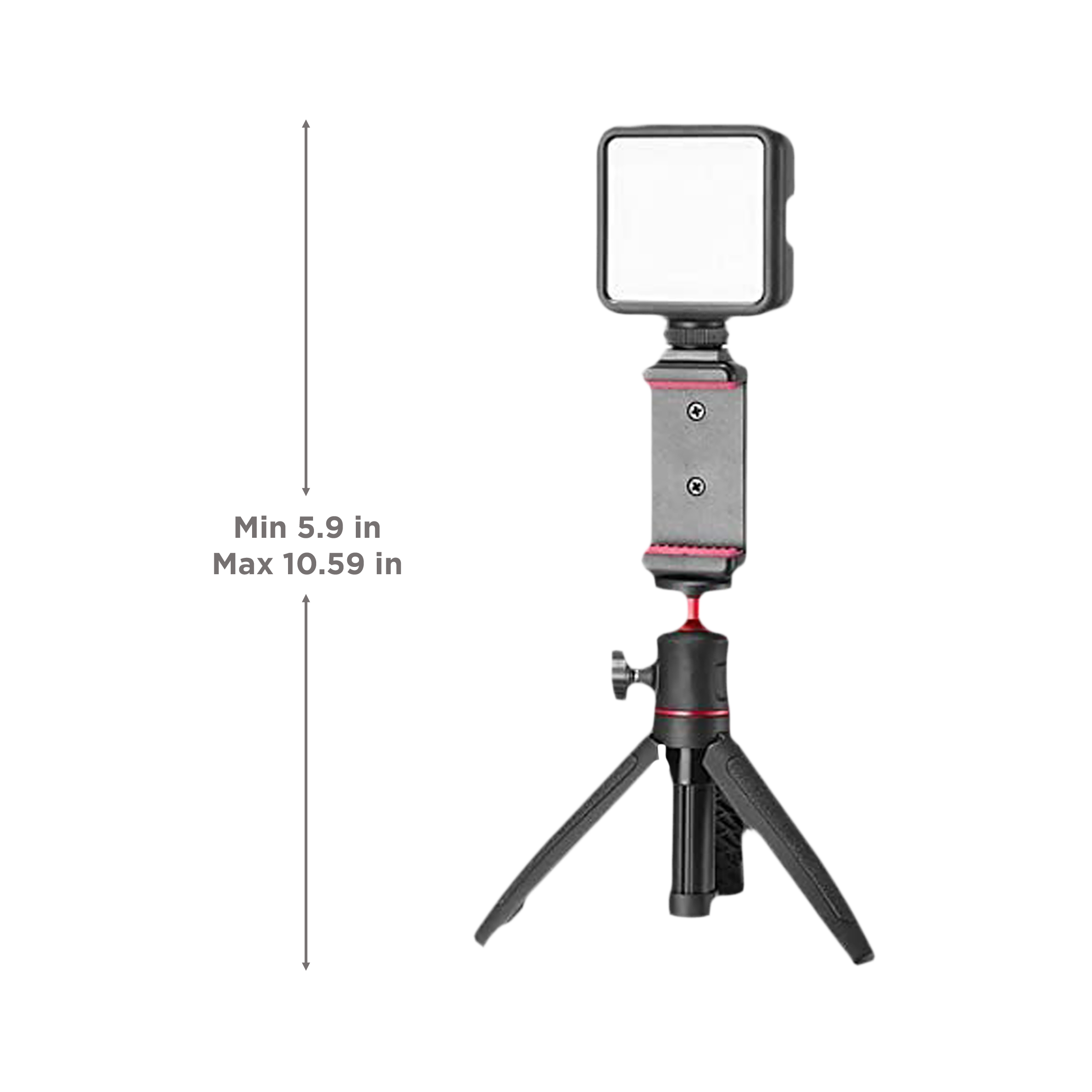 HIFFIN Ulanzi 26.9cm Adjustable Mini Tripod for Mobile (VL-49 LED Light, Black)_2