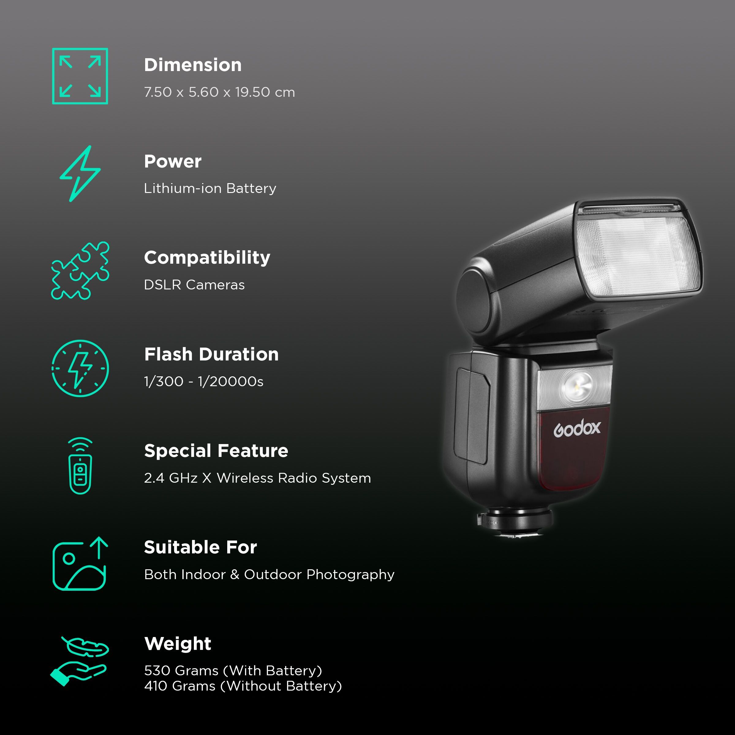 Godox V860IIIF Kit Camera Flash for Fujifilm (Quick Release Lock)_2
