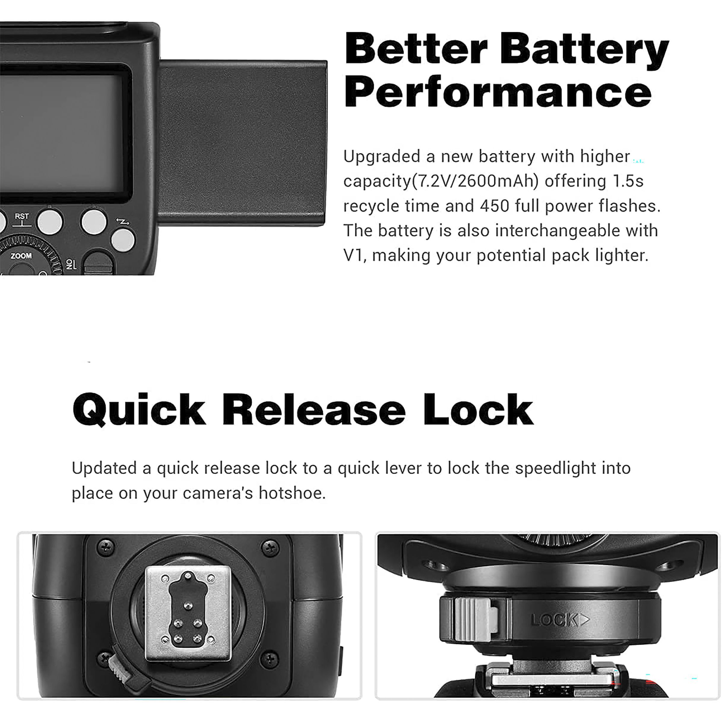 Godox V860IIIO Kit Camera Flash for Olympus (Quick Release Lock)_8