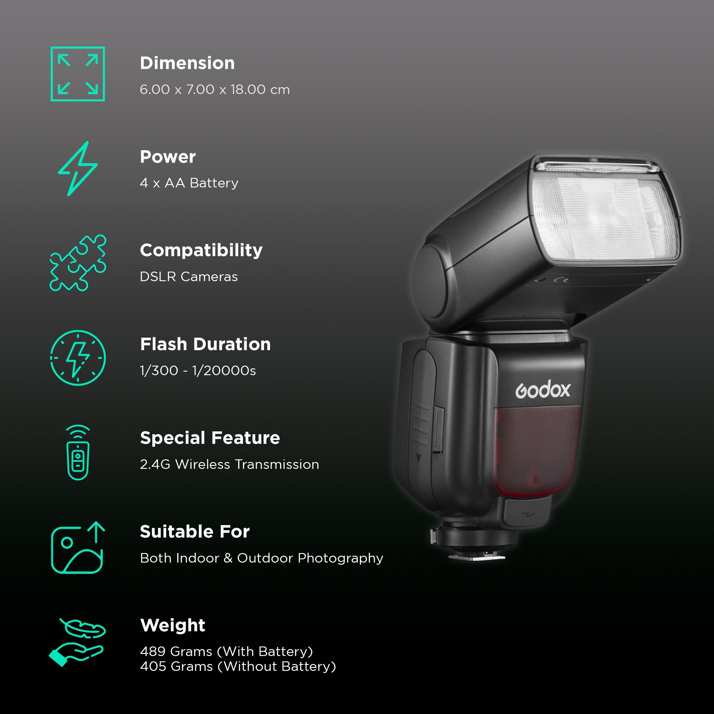 Godox TT685IIC Flash Speedlite for Canon EOS Series (Quick Release Lock)_2