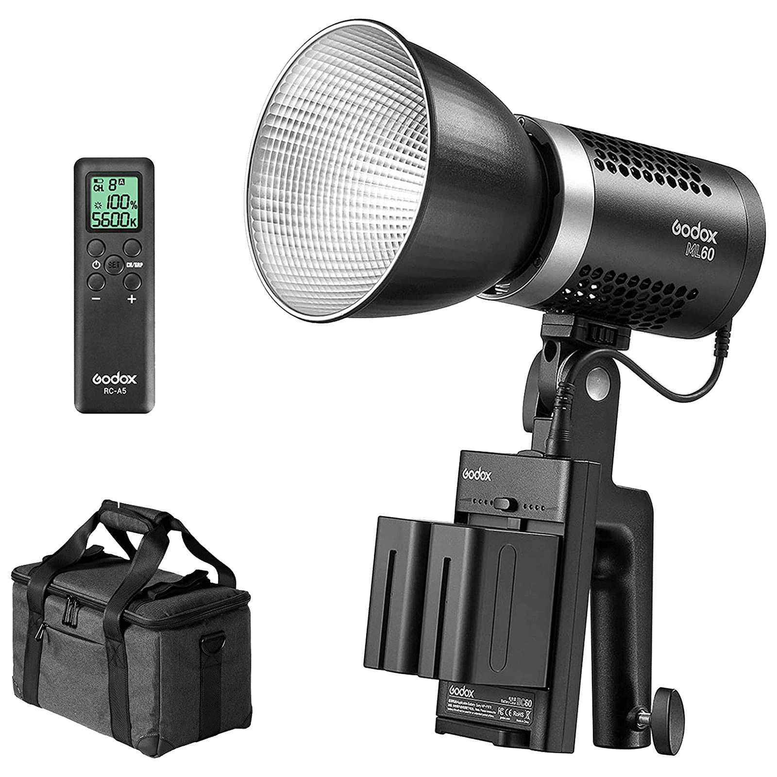 Godox ML60 LED Light with Remote Control for Still Photography & Videography (8 Fx Lighting Effects)_2