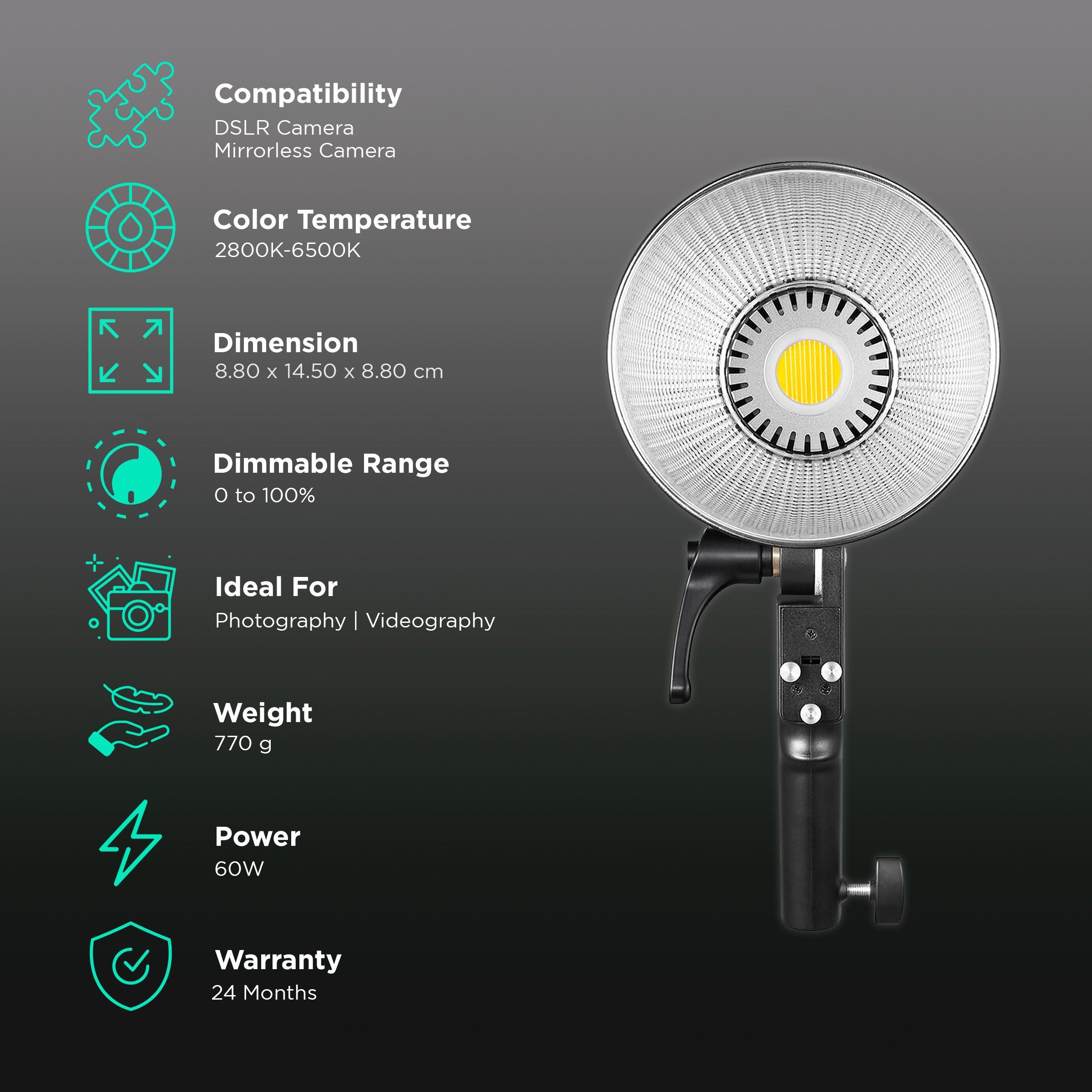 Godox ML60Bi LED Video Light for Photography & Videography (7 Fx Effects)_3