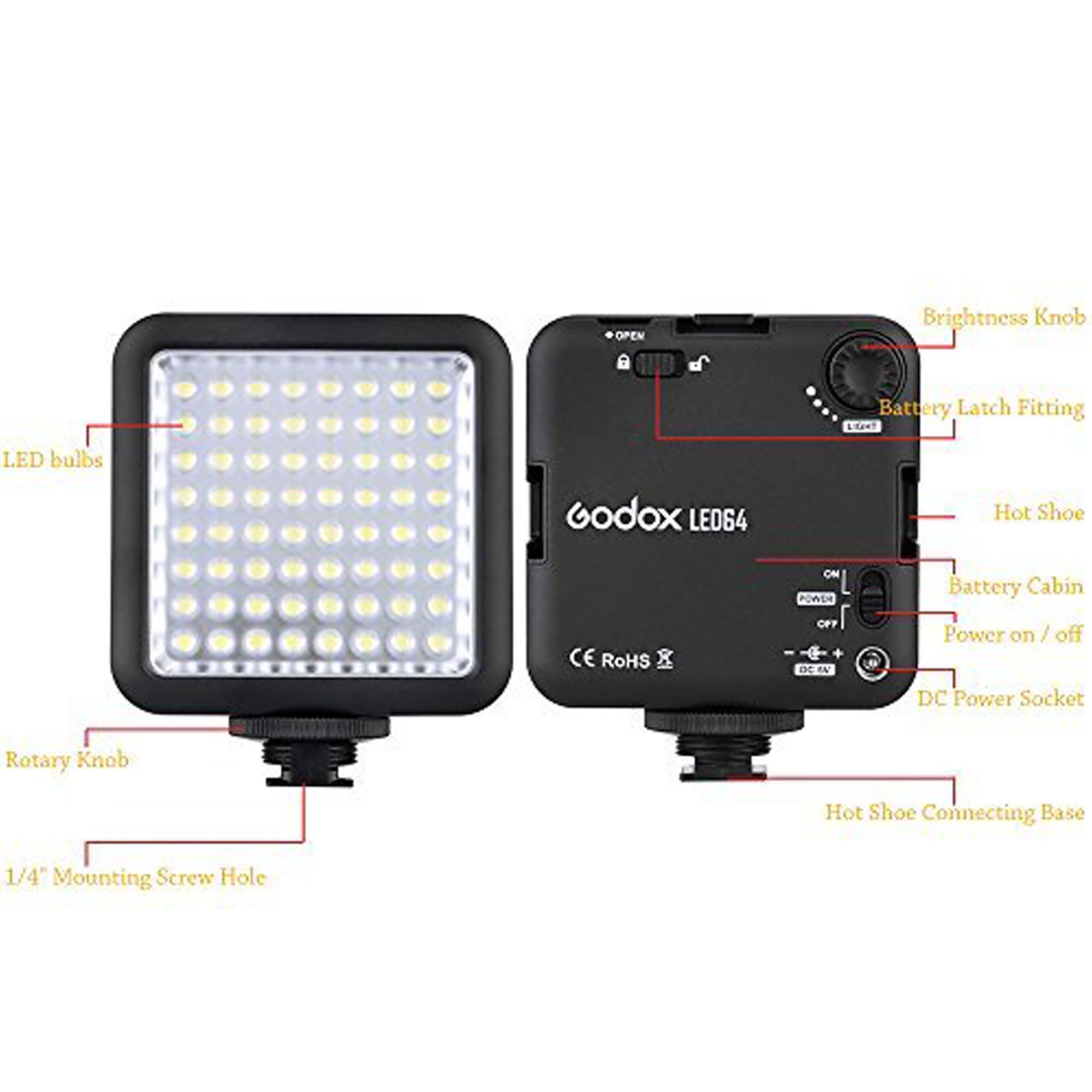 Godox M64 LED Video Light for Photography & Videography (Interlocking Design) Godox M64 LED Video Light for Photography & Videography (Interlocking Design)_6