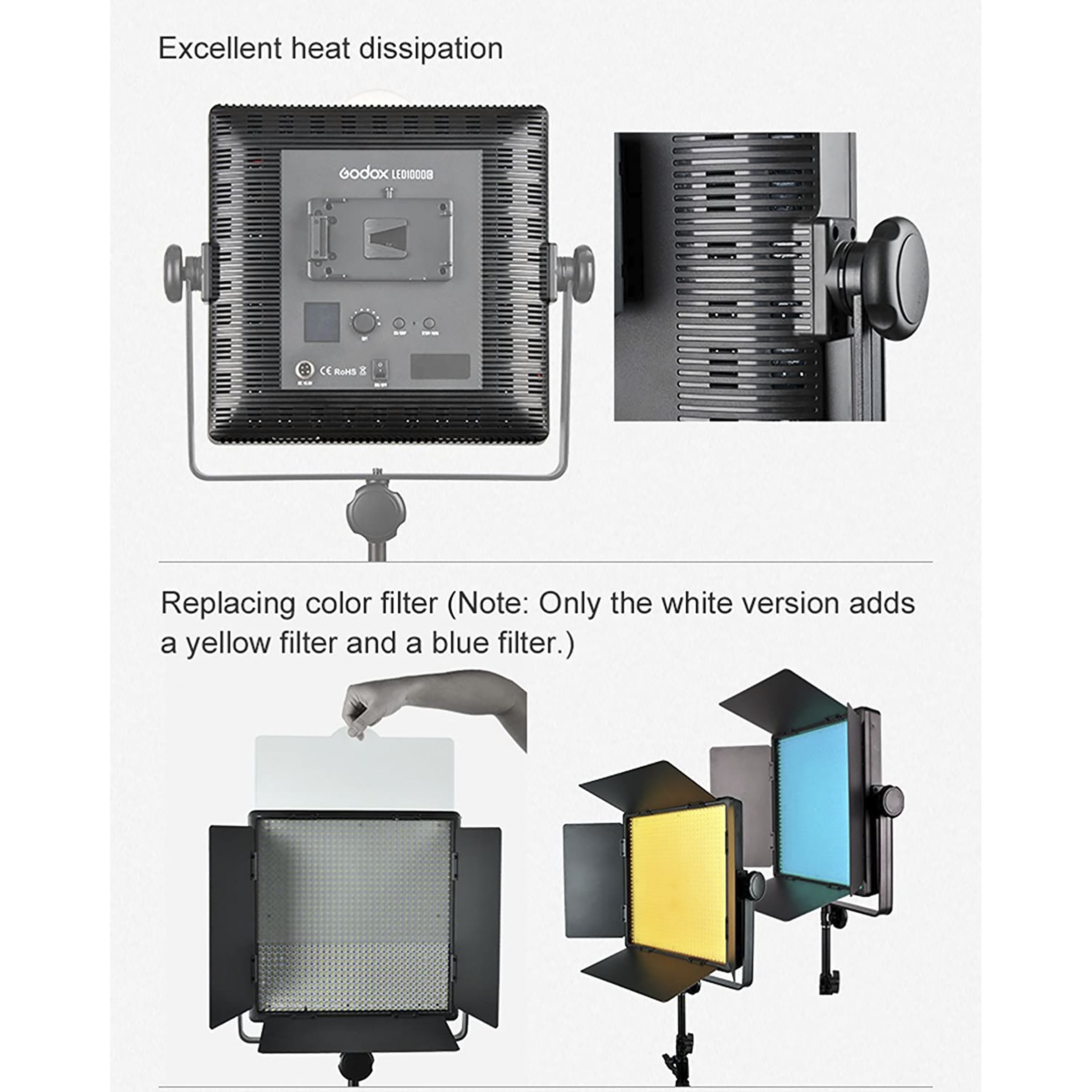 Godox 1000C Video Light with Remote for Still Photography & Videography (LCD Panel)_13