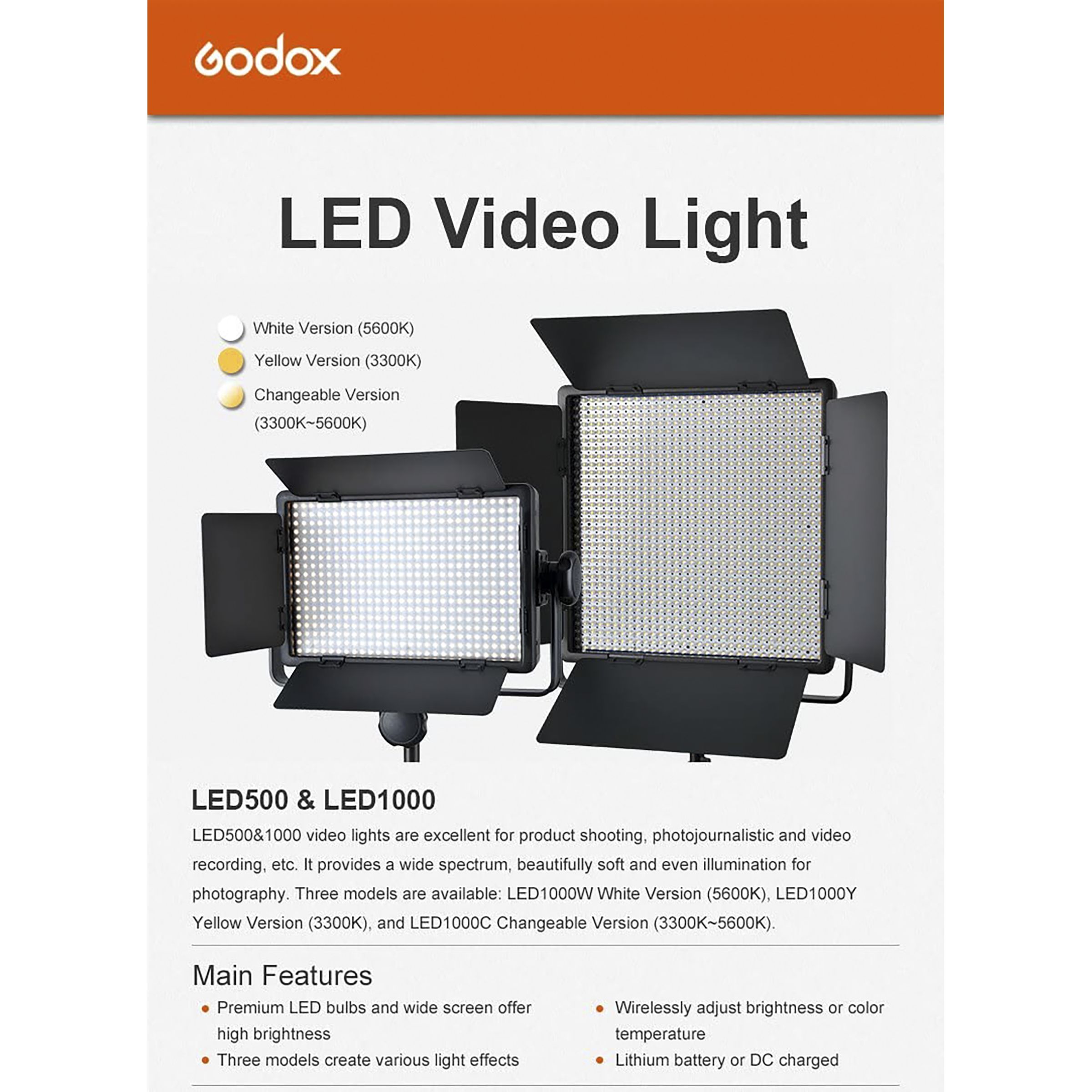 Godox 1000C Video Light with Remote for Still Photography & Videography (LCD Panel)_15