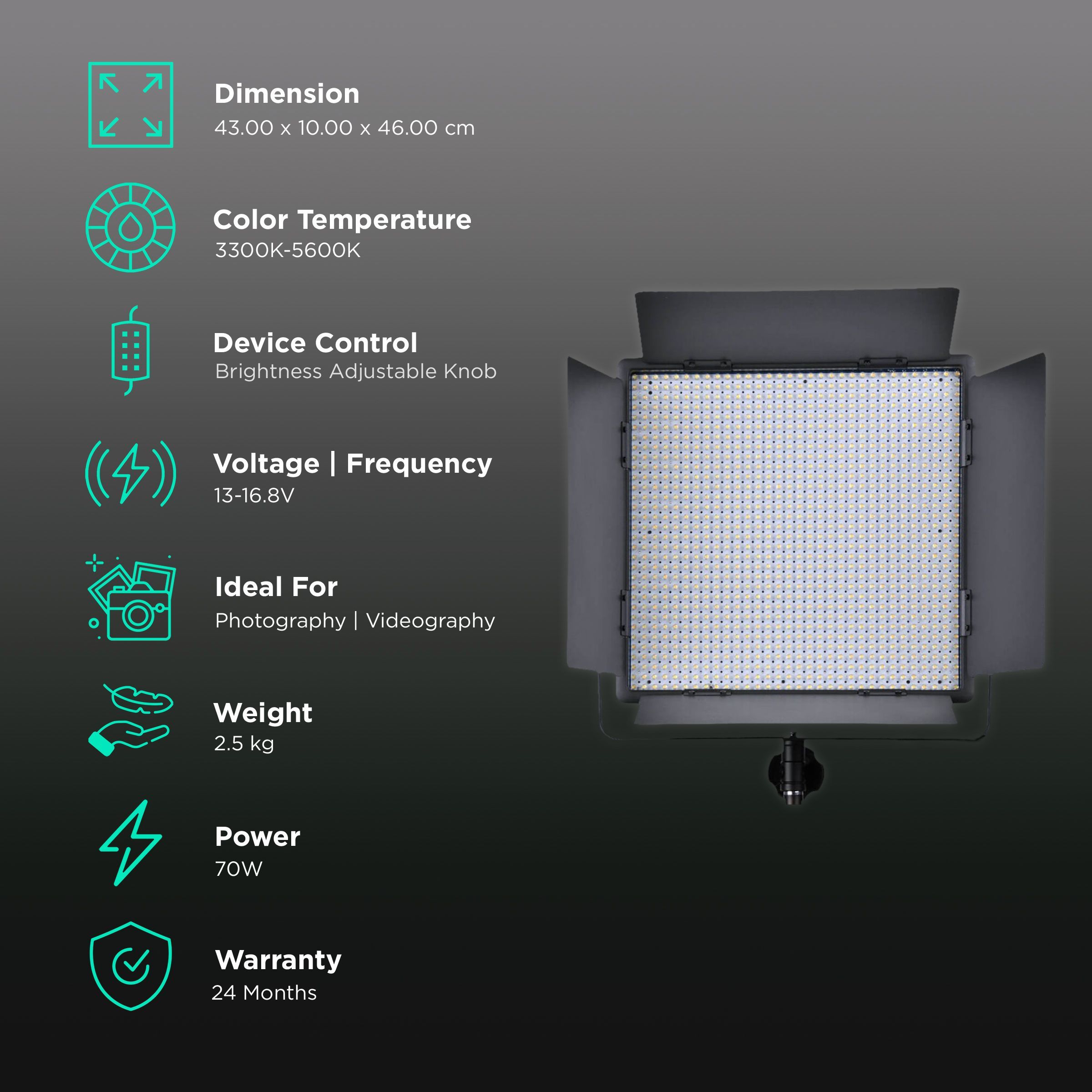 Godox 1000C Video Light with Remote for Still Photography & Videography (LCD Panel)_3