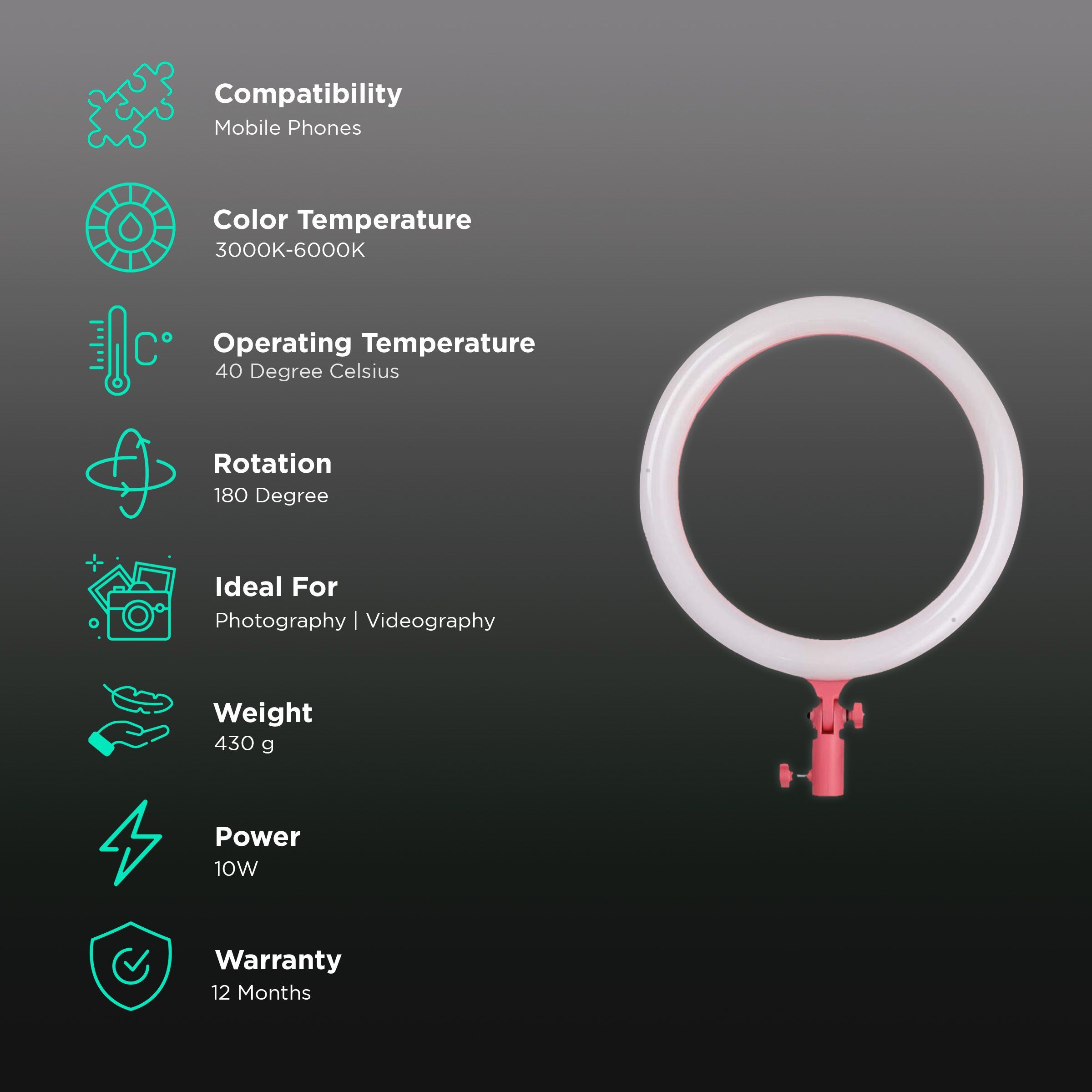 Godox LR120 Ring Light with Mobile Holder for Photography & Videography (Built-In Bi Color)_3