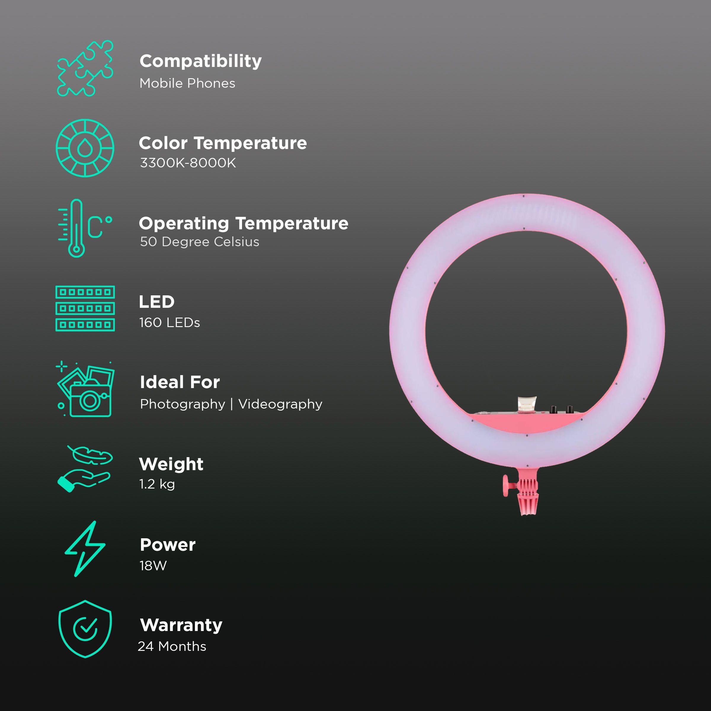 Godox LR160 Ring Light with Mirror for Still Photography & Videography (160 LED Beads)_3