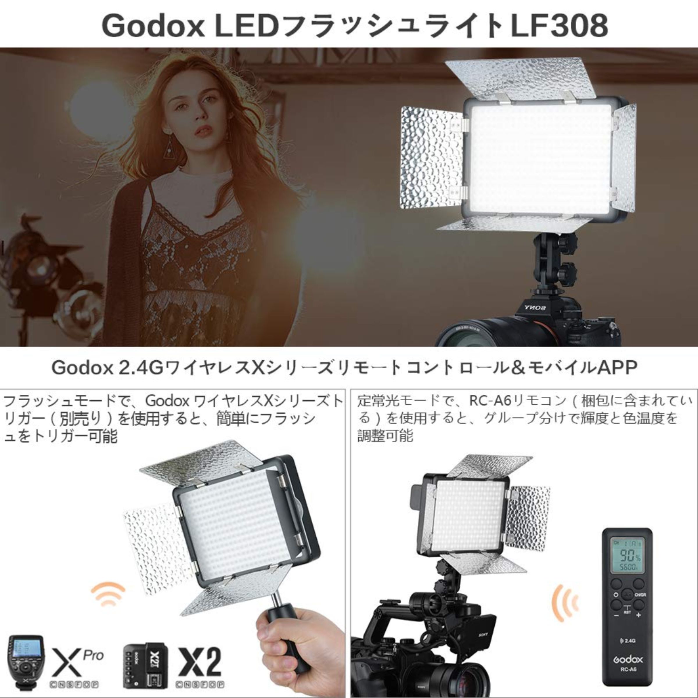 Godox LF308BI LED Video Light with Bluetooth Connectivity for Still Photography (Continuous Lighting Mode)_15