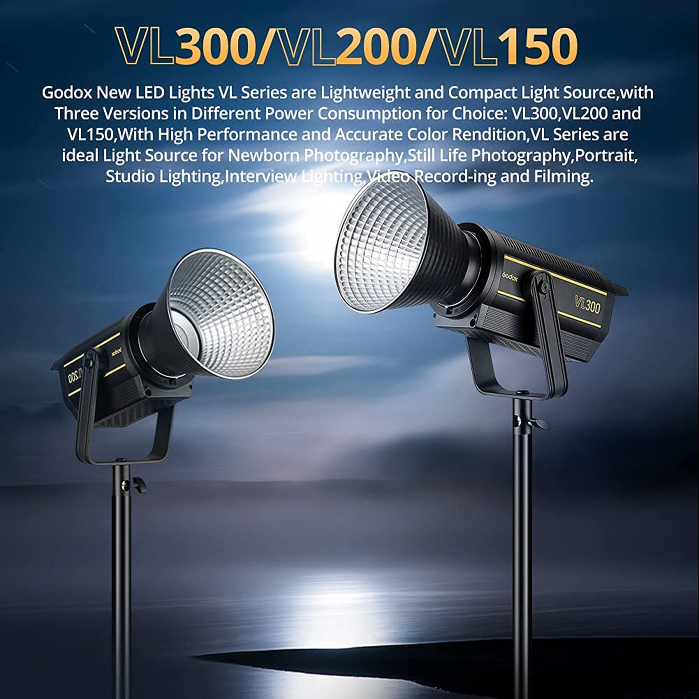 Godox VL300 LED Video Light with Bluetooth Connectivity & Carry Bag for Still Photography & Videography (Stepless Dimming)_6