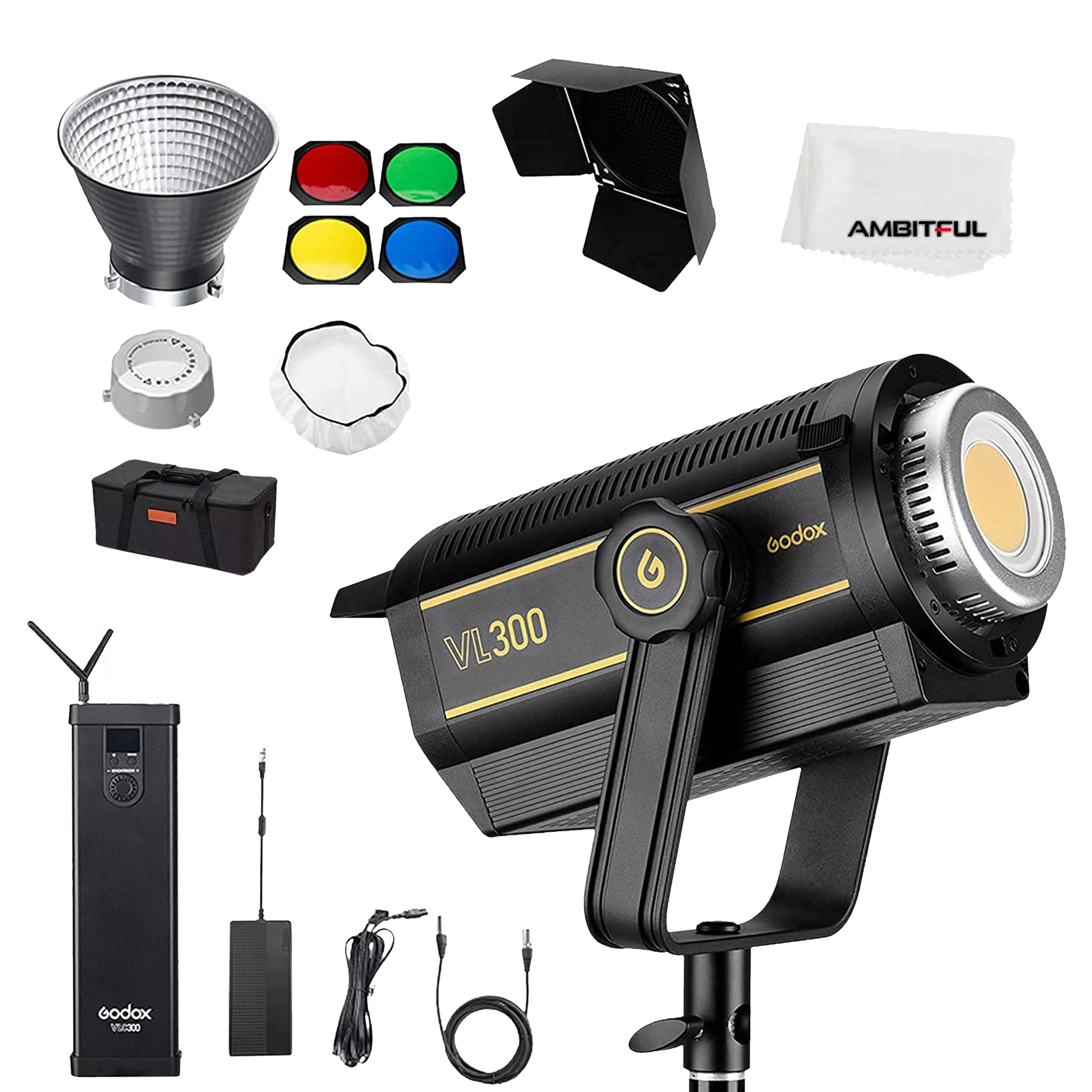 Godox VL300 LED Video Light with Bluetooth Connectivity & Carry Bag for Still Photography & Videography (Stepless Dimming)_14