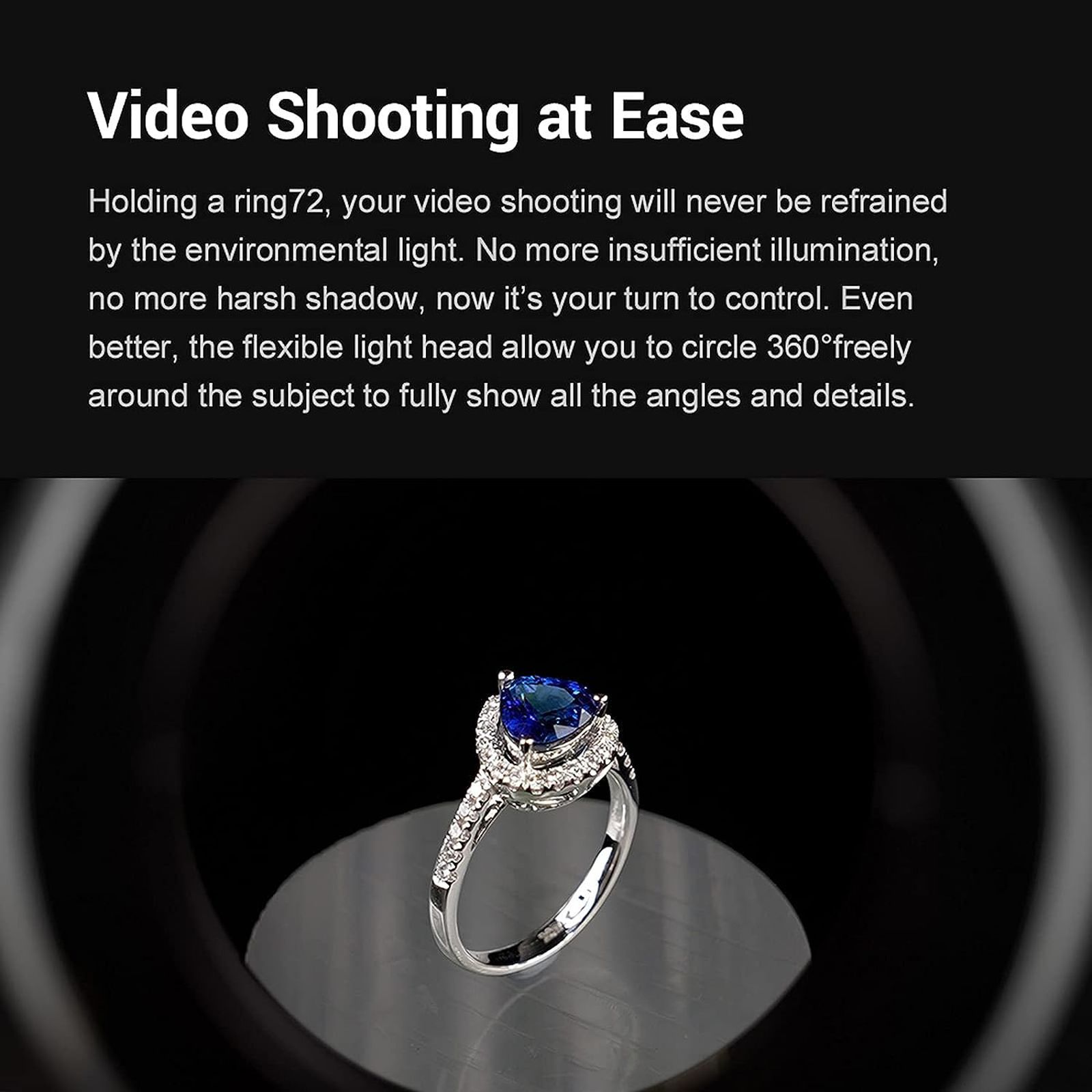 Godox Ring72 Ring Light with Battery Holder for Still Photography & Videography (Ease Video Shooting )_5