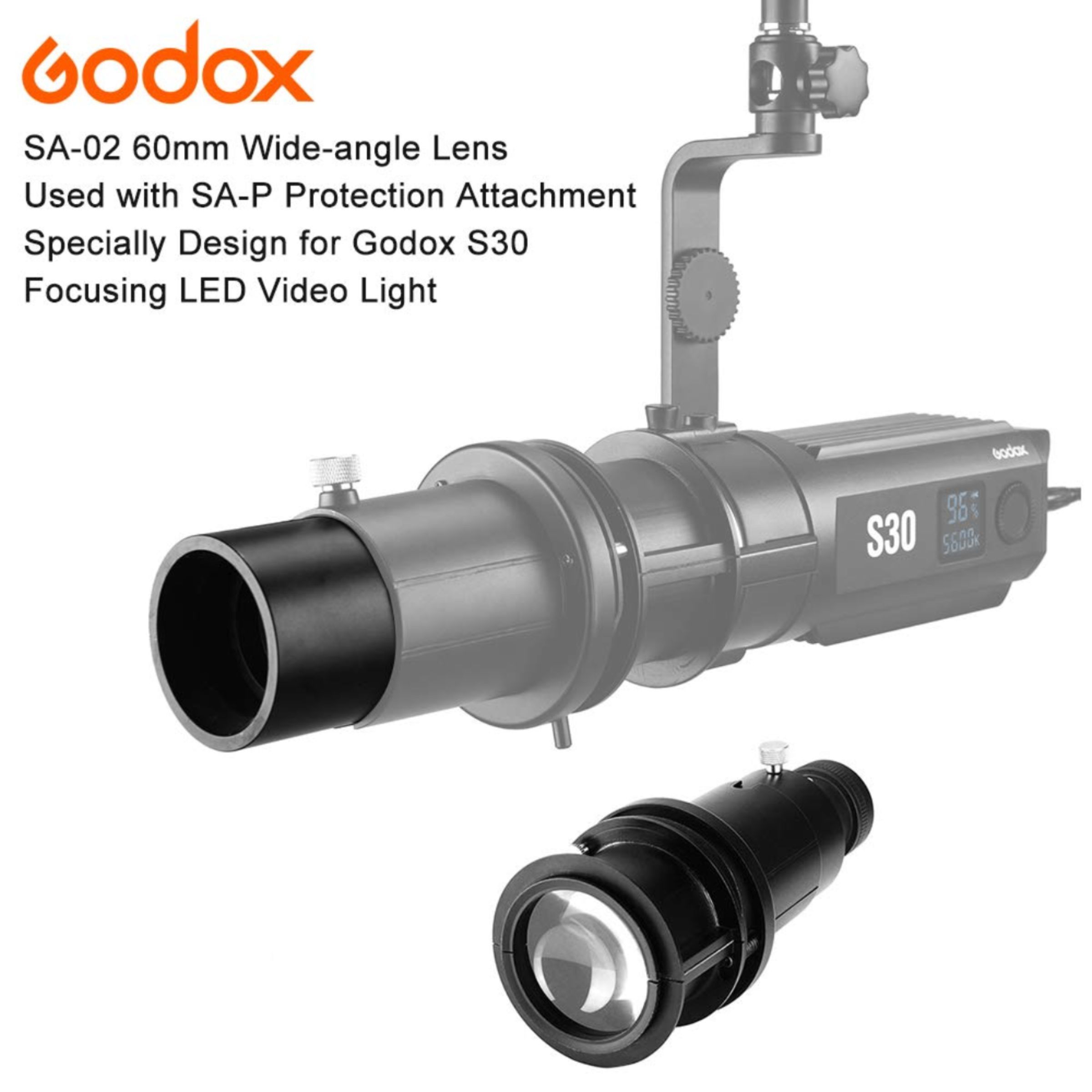 Godox SA-02 60mm f/2.4 Wide-Angle Lens for Godox S30 Mount (Interchangeable)_8