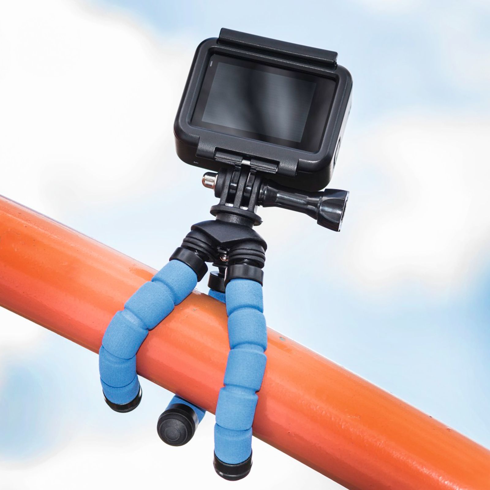 hama Flex 14cm Adjustable GorillaPod for Mobile and Camera (Flexible Legs, Blue)_4