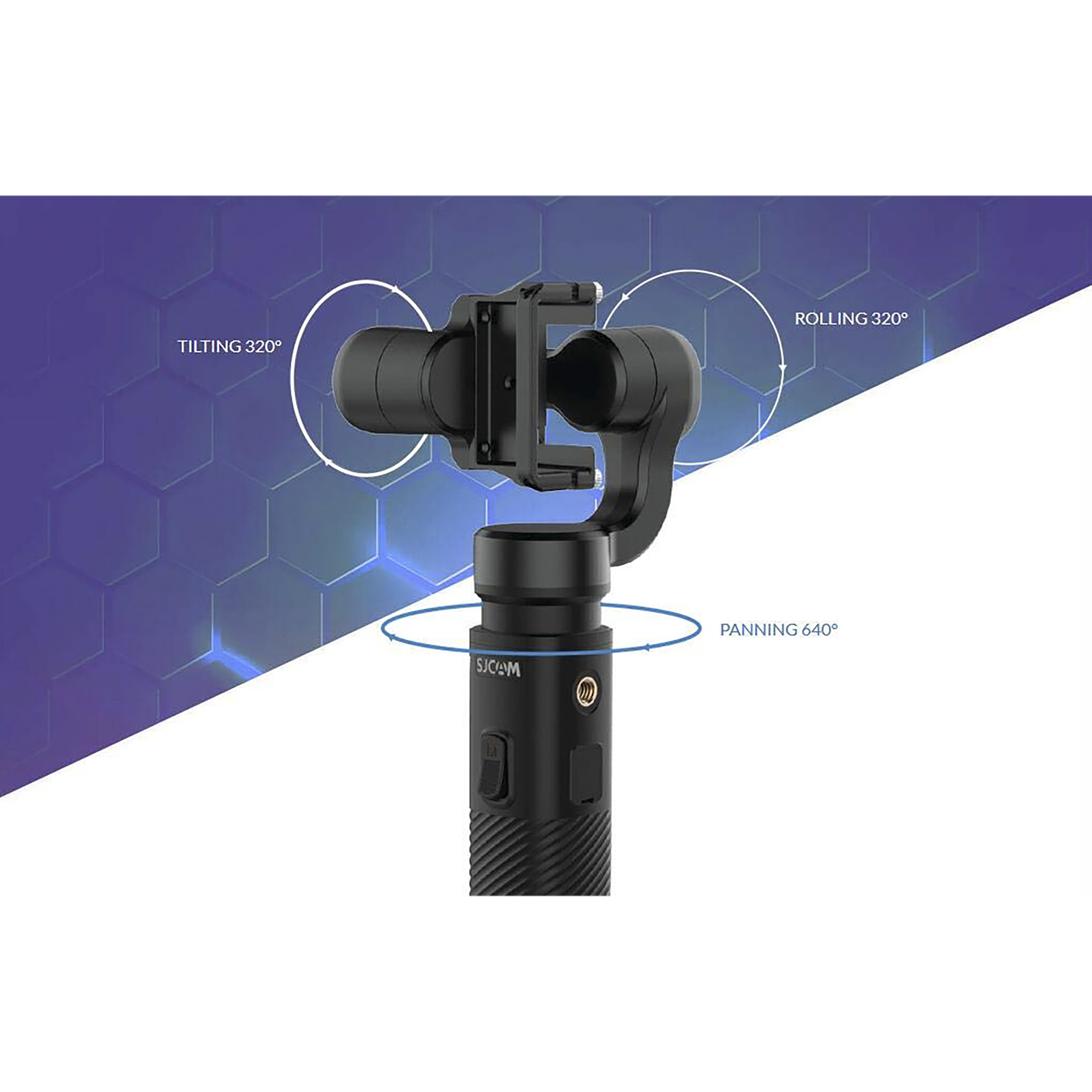 SJCAM 3-Axis Gimbal for Mobile and Camera (320 Degree Tilt Rotate, Black)_8