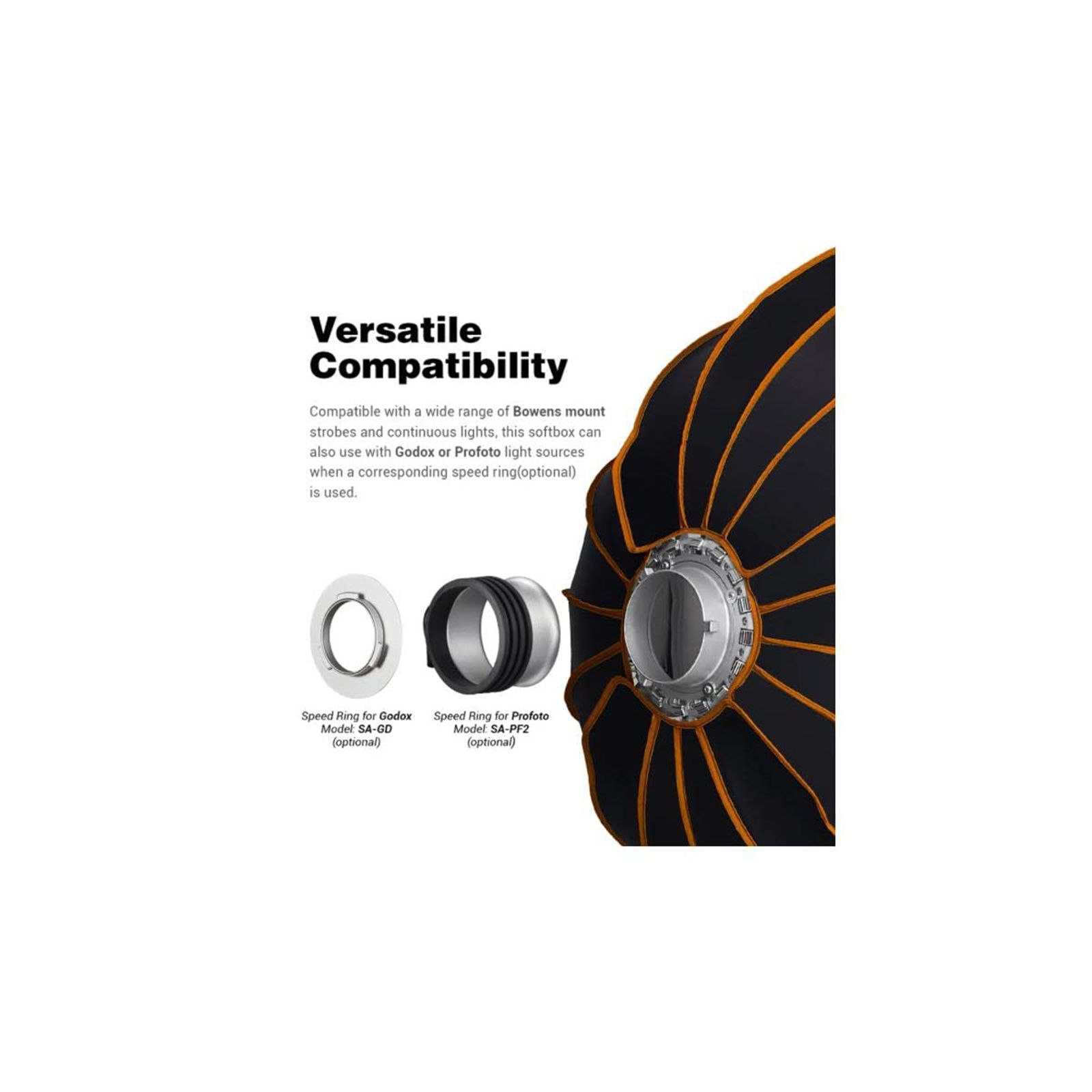 Godox QR-P120 Softbox with Inner and Outer Diffuser & Carry Case for Photography (Parabolic Design) Godox QR-P120 Softbox with Inner and Outer Diffuser & Carry Case for Photography (Parabolic Design)_5