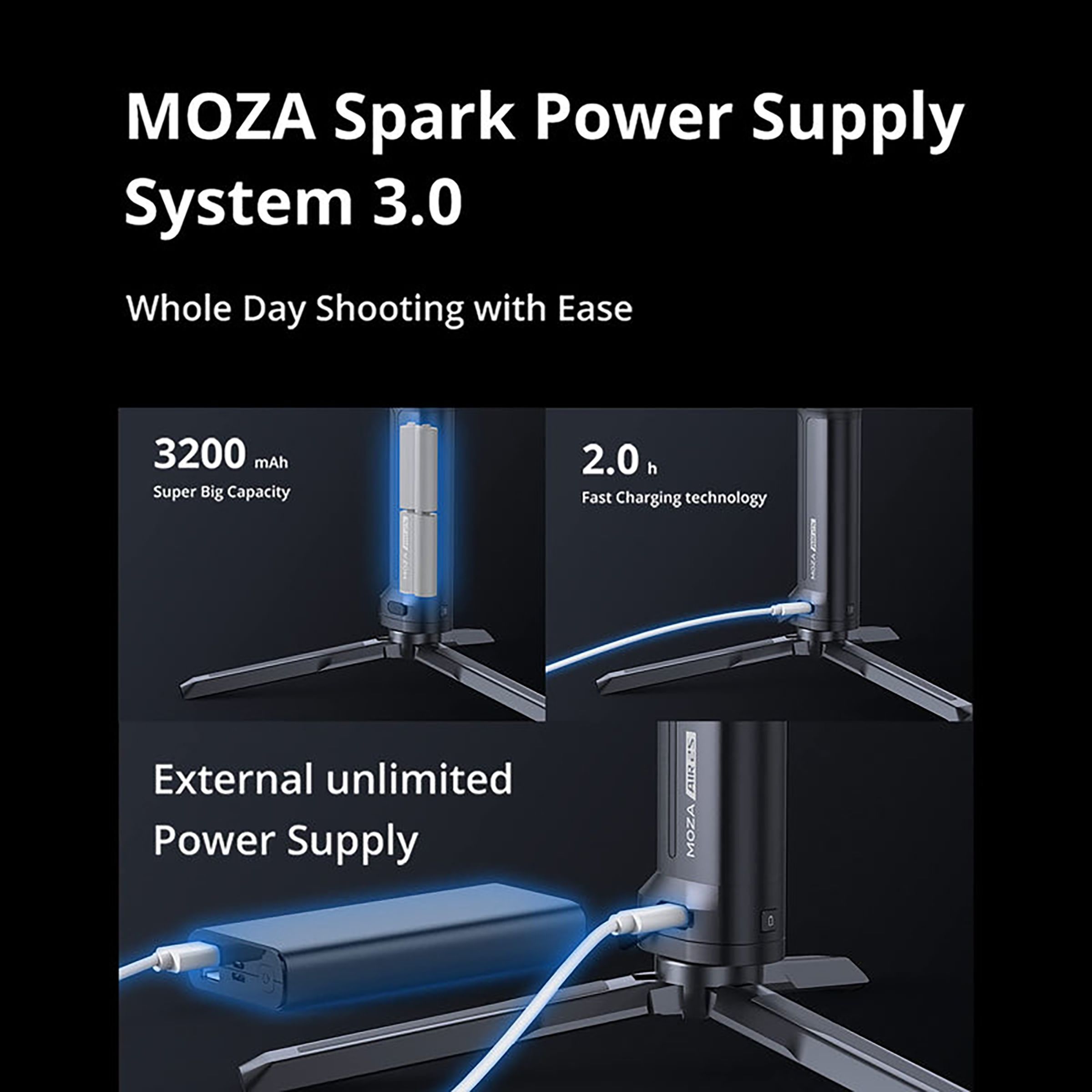 MOZA Air 2S 3-Axis Gimbal for Camera (4.2kg Tested Payload, Black)_8