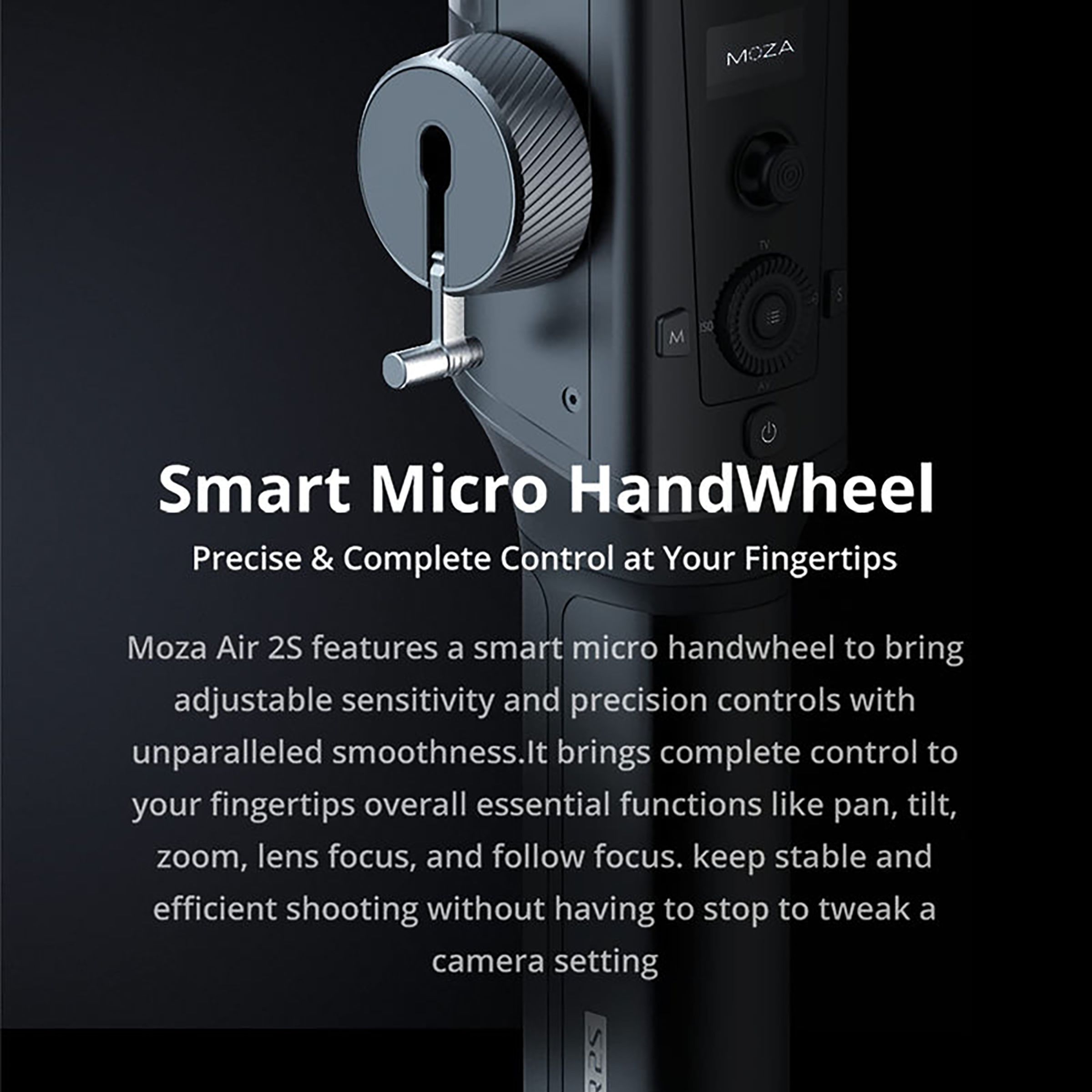 MOZA Air 2S 3-Axis Gimbal for Camera (4.2kg Tested Payload, Black)_10