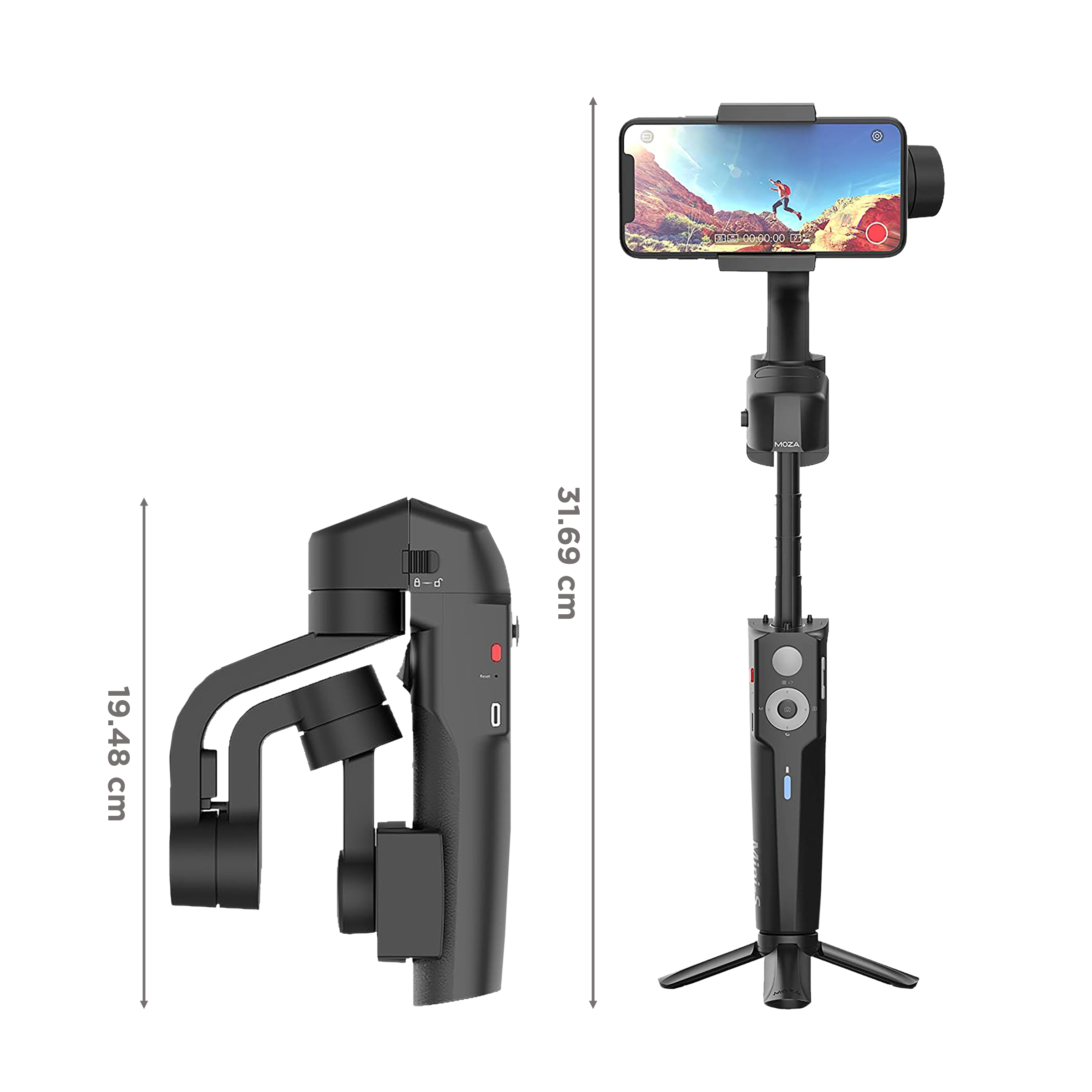 MOZA Mini-S 3-Axis Gimbal for Mobile (Inception Mode, Black) MOZA Mini-S 3-Axis Gimbal for Mobile (Inception Mode, Black)_3