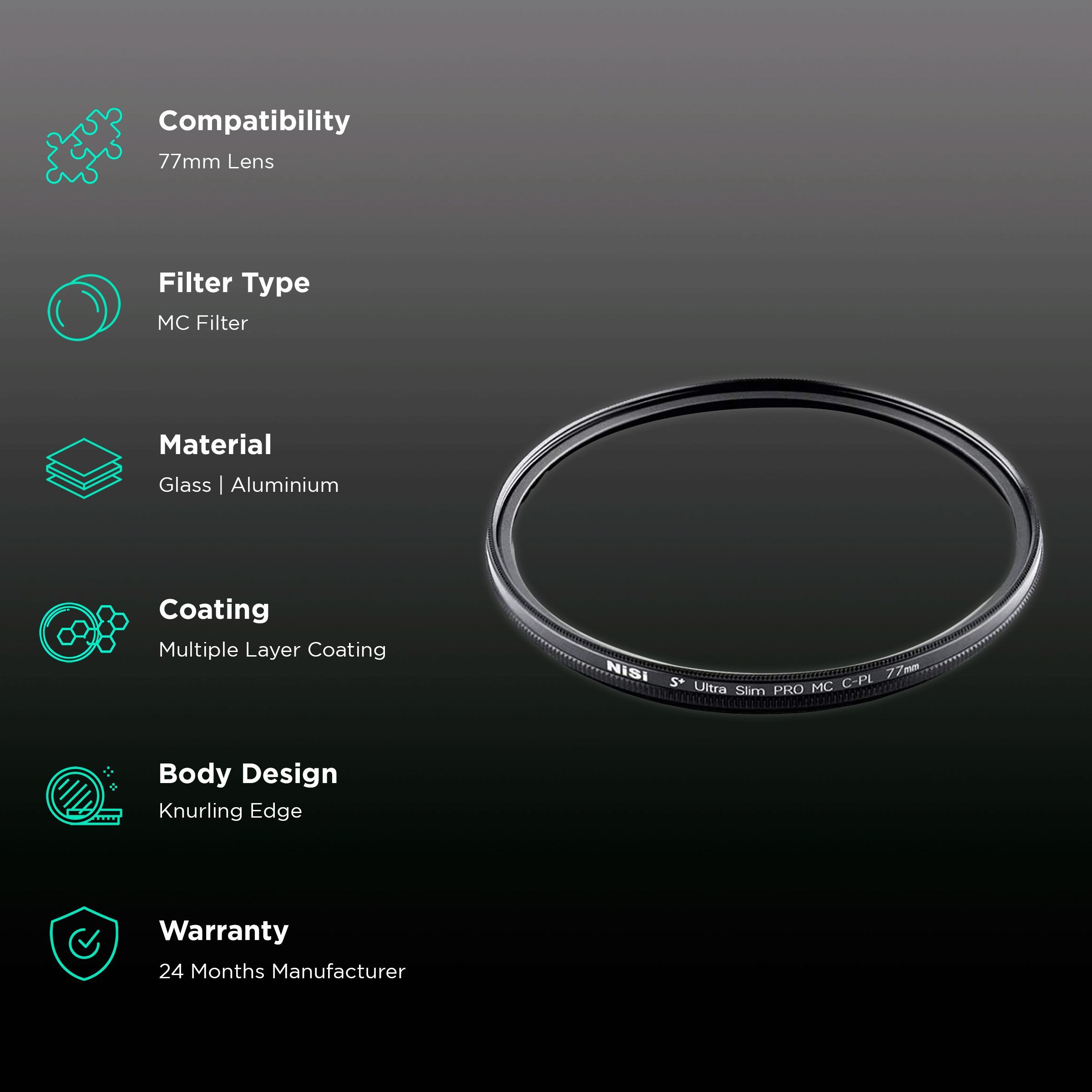 NiSi S+ MC CPL 77mm Camera Lens MC Filter (Super Multi-Coating)_2
