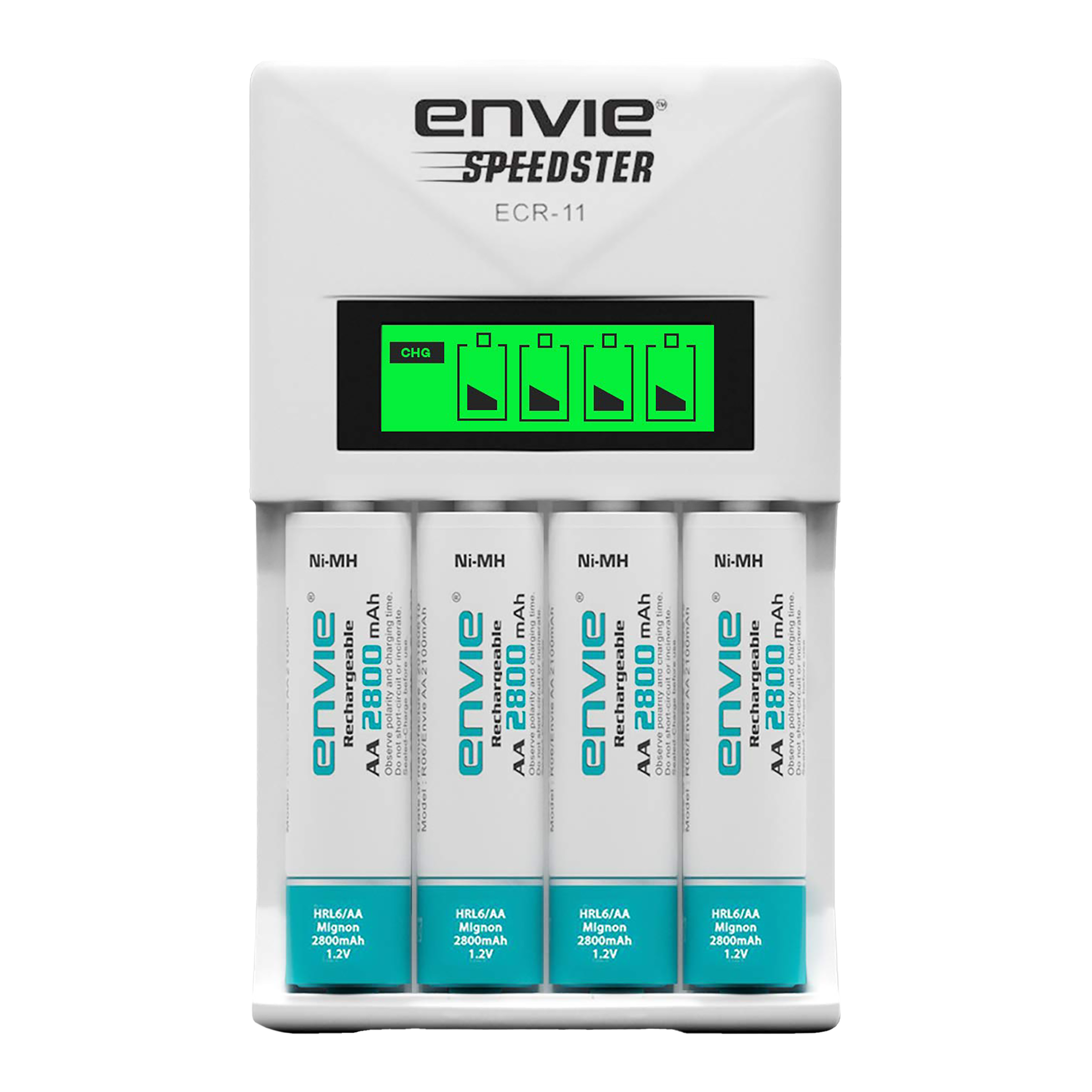 envie Speedster ECR11 Camera Battery Charger Combo for AA28004PL (4-Ports, LCD Display)_1