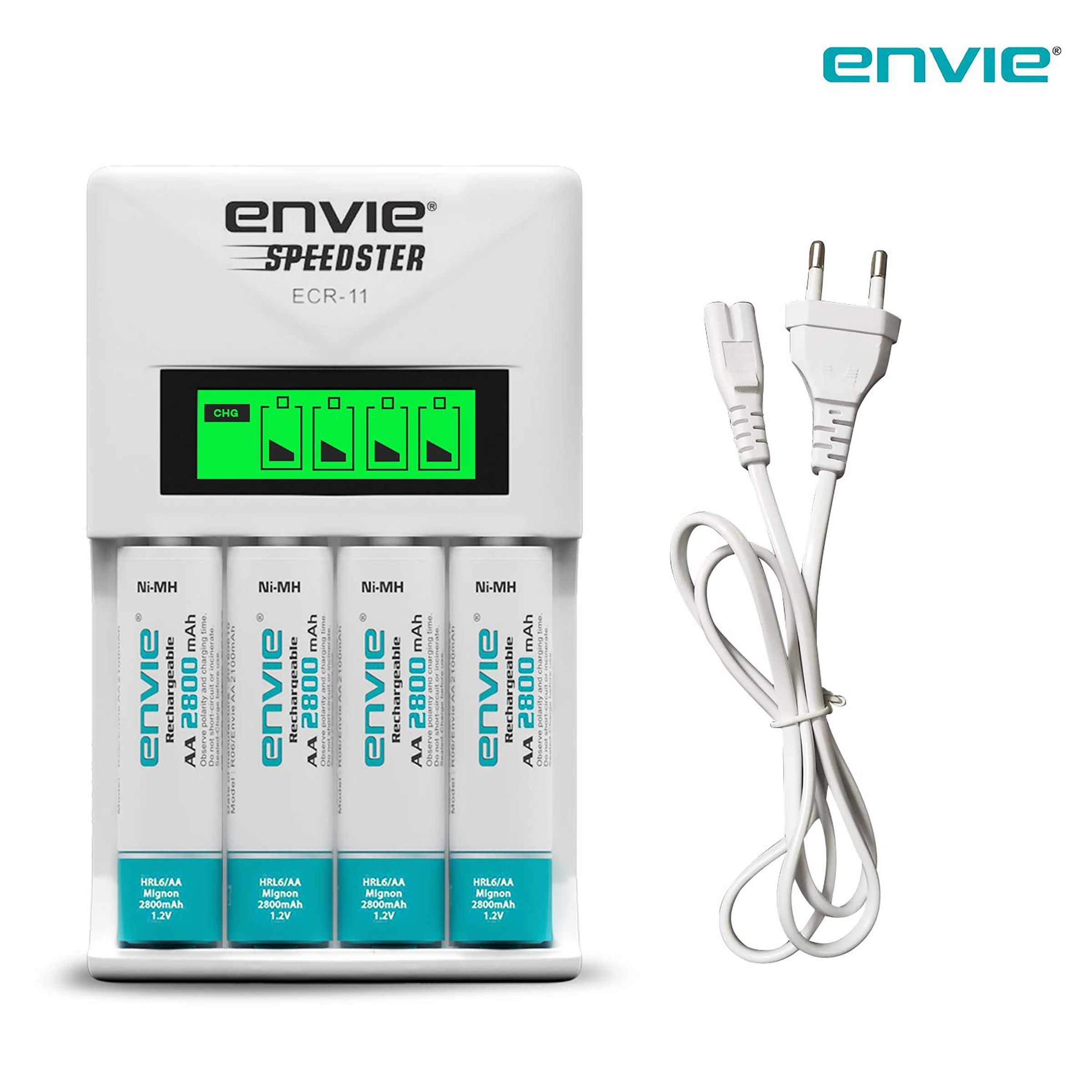 envie Speedster ECR11 Camera Battery Charger Combo for AA28004PL (4-Ports, LCD Display)_3