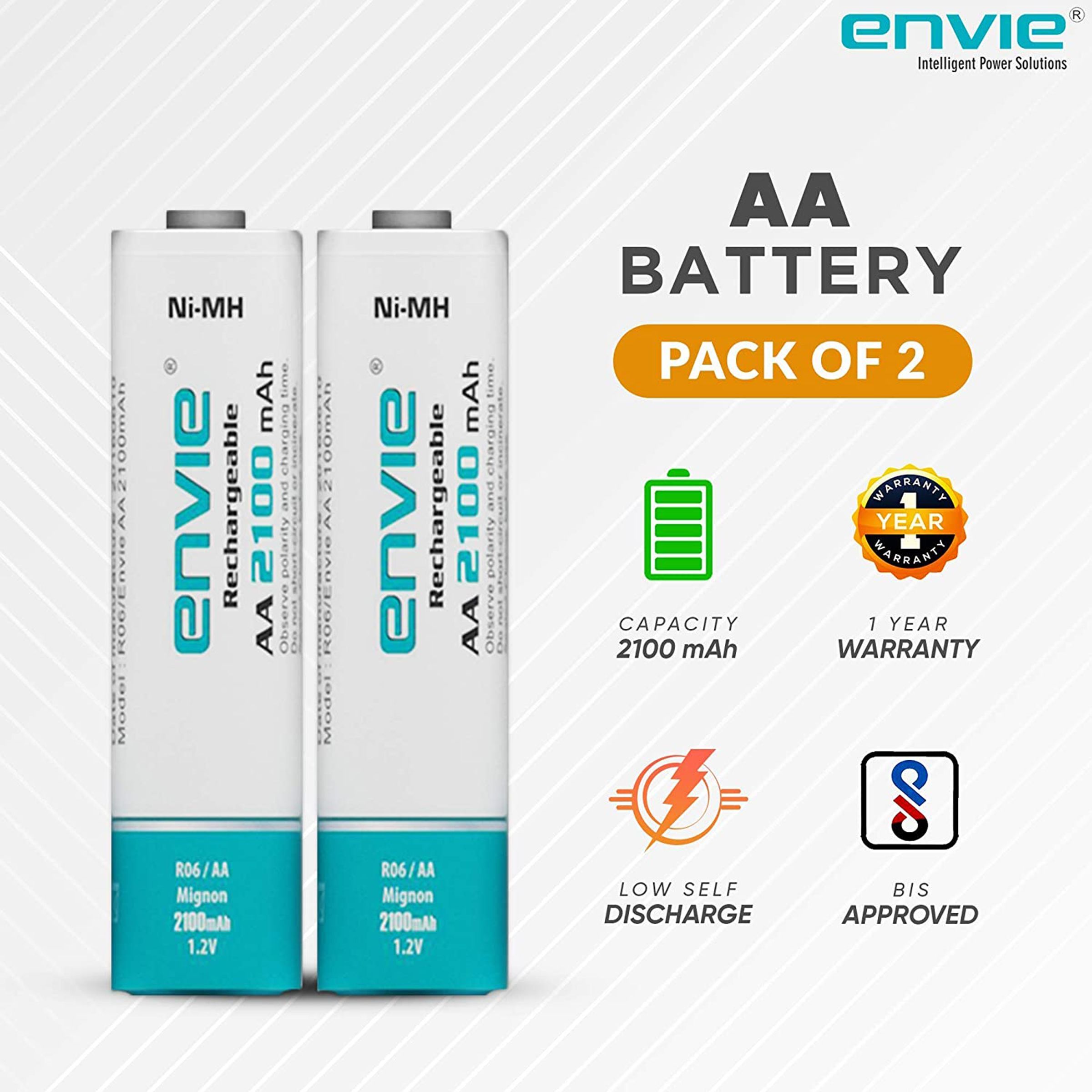 envie Beetle ECR-20 Camera Battery Charger Combo for AA21002PL (4-Ports, Short Circuit Protection)_7