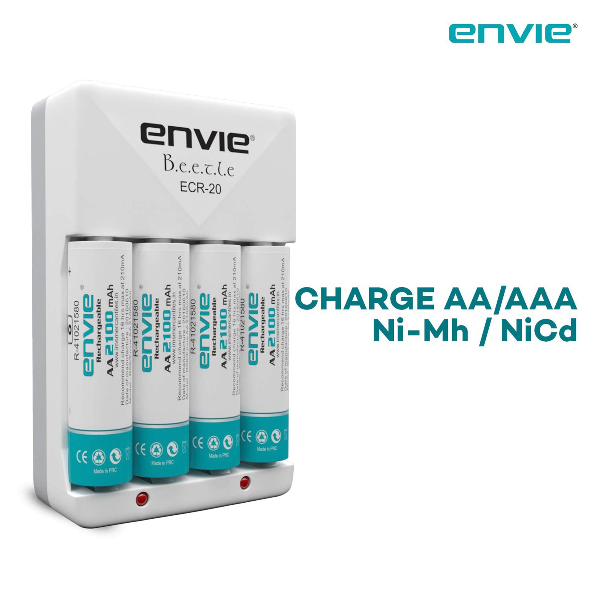envie Beetle ECR-20 Camera Battery Charger Combo for AA28004PL (4-Ports, Short Circuit Protection)_5